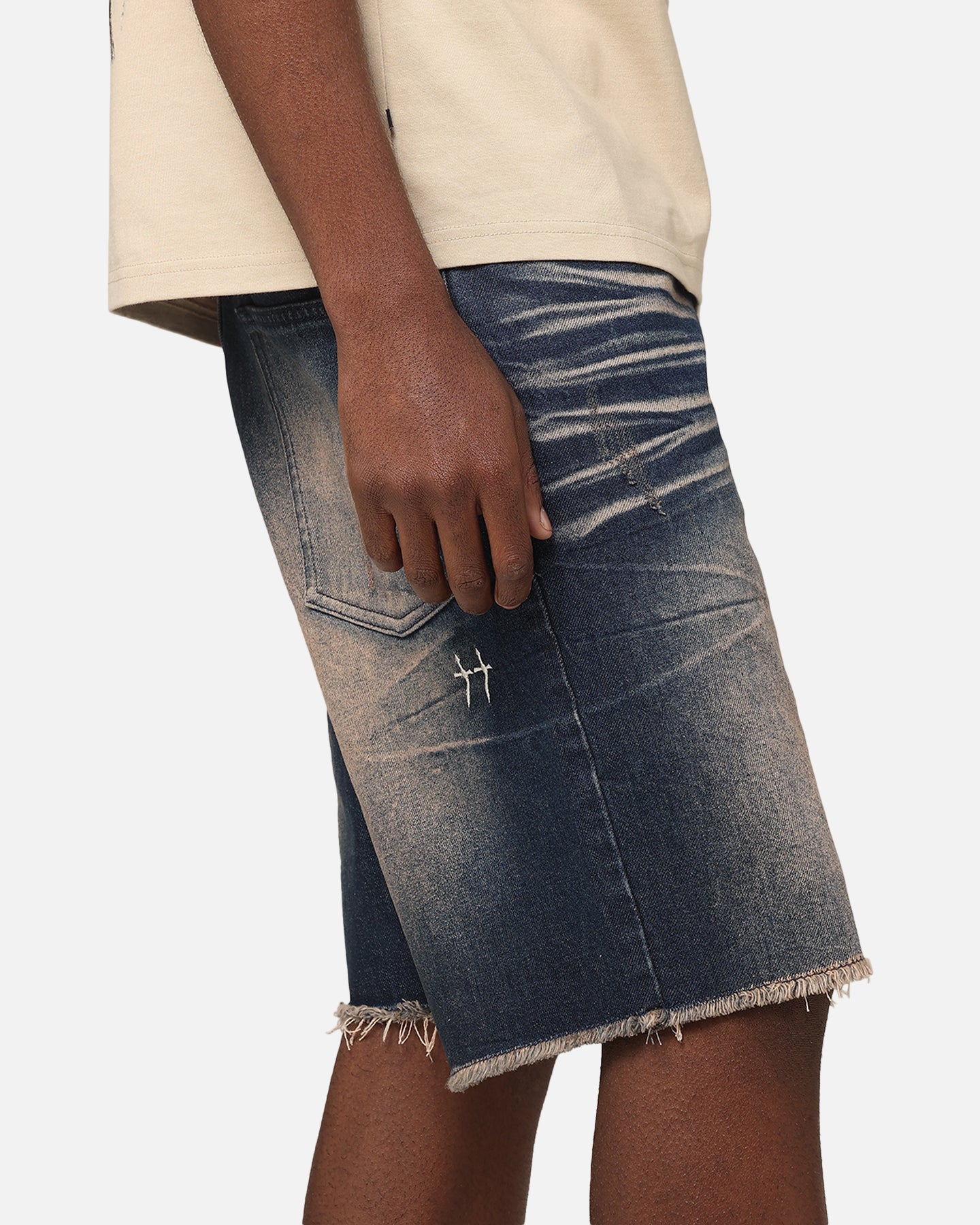 Saint Morta Baggy Denim Shorts Indigo Denim