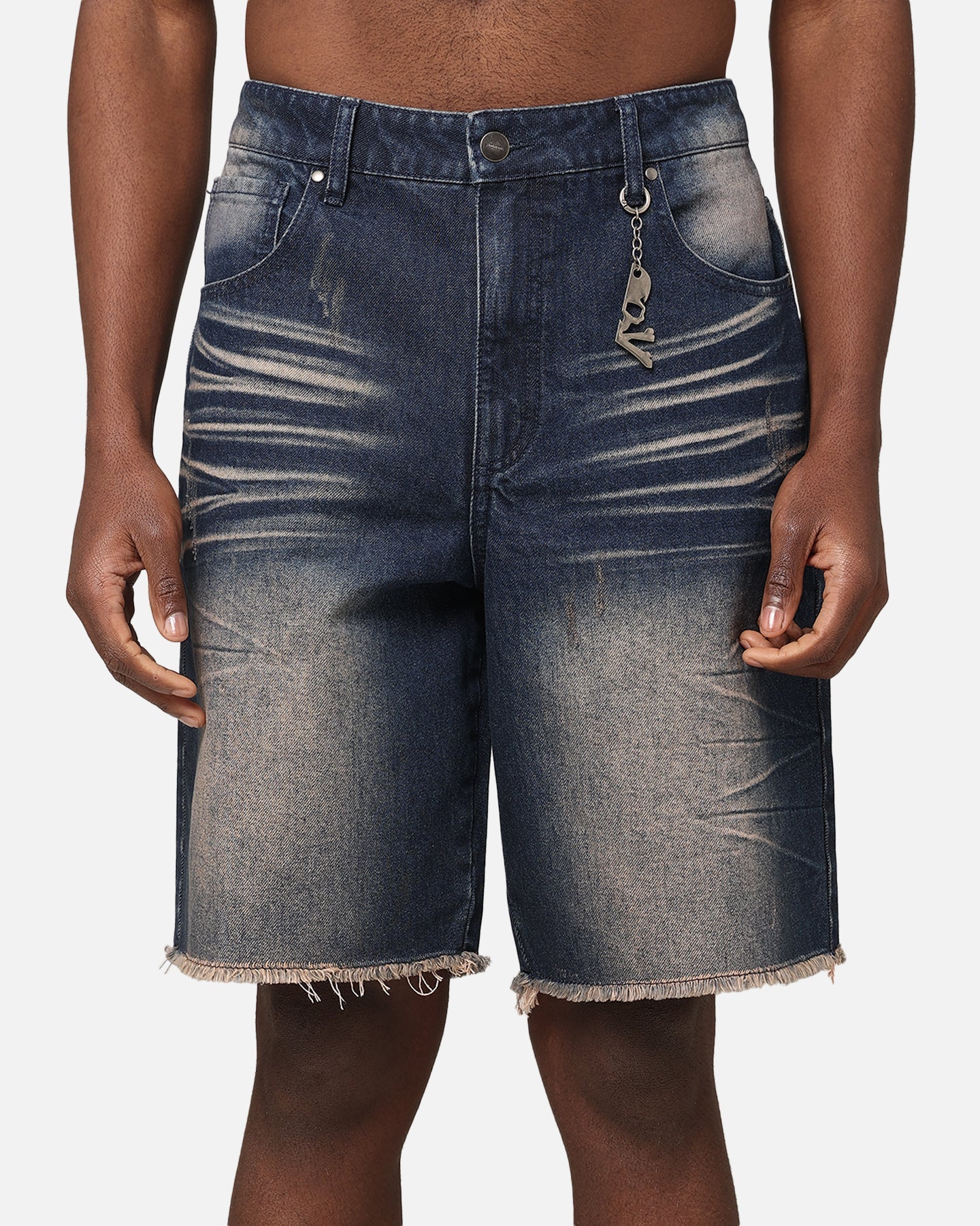 Saint Morta Baggy Denim Shorts Indigo Denim