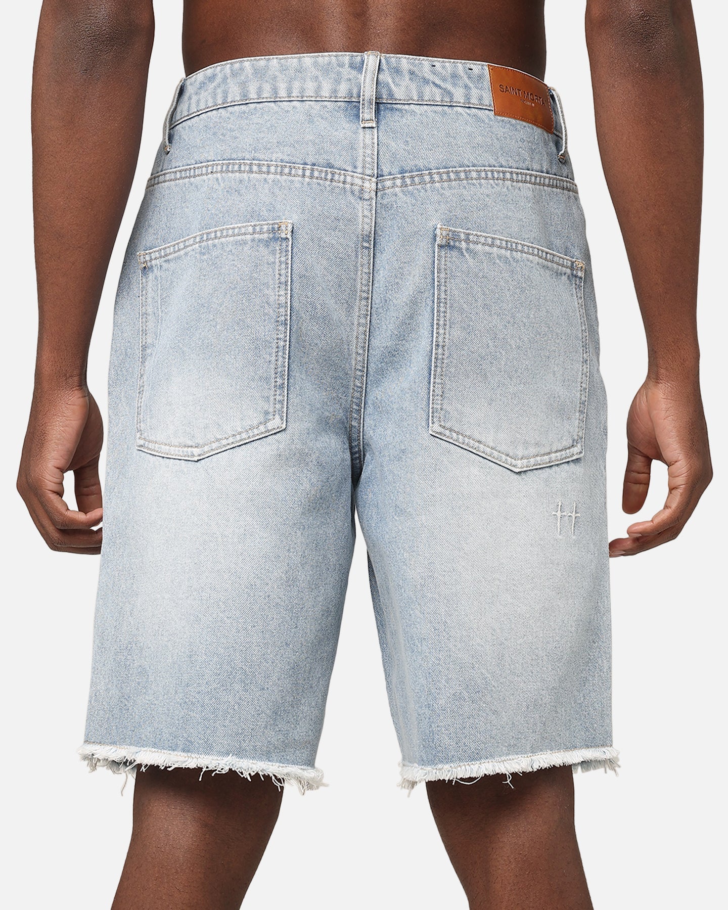 Saint Morta Baggy Denim Shorts Superwash Blue