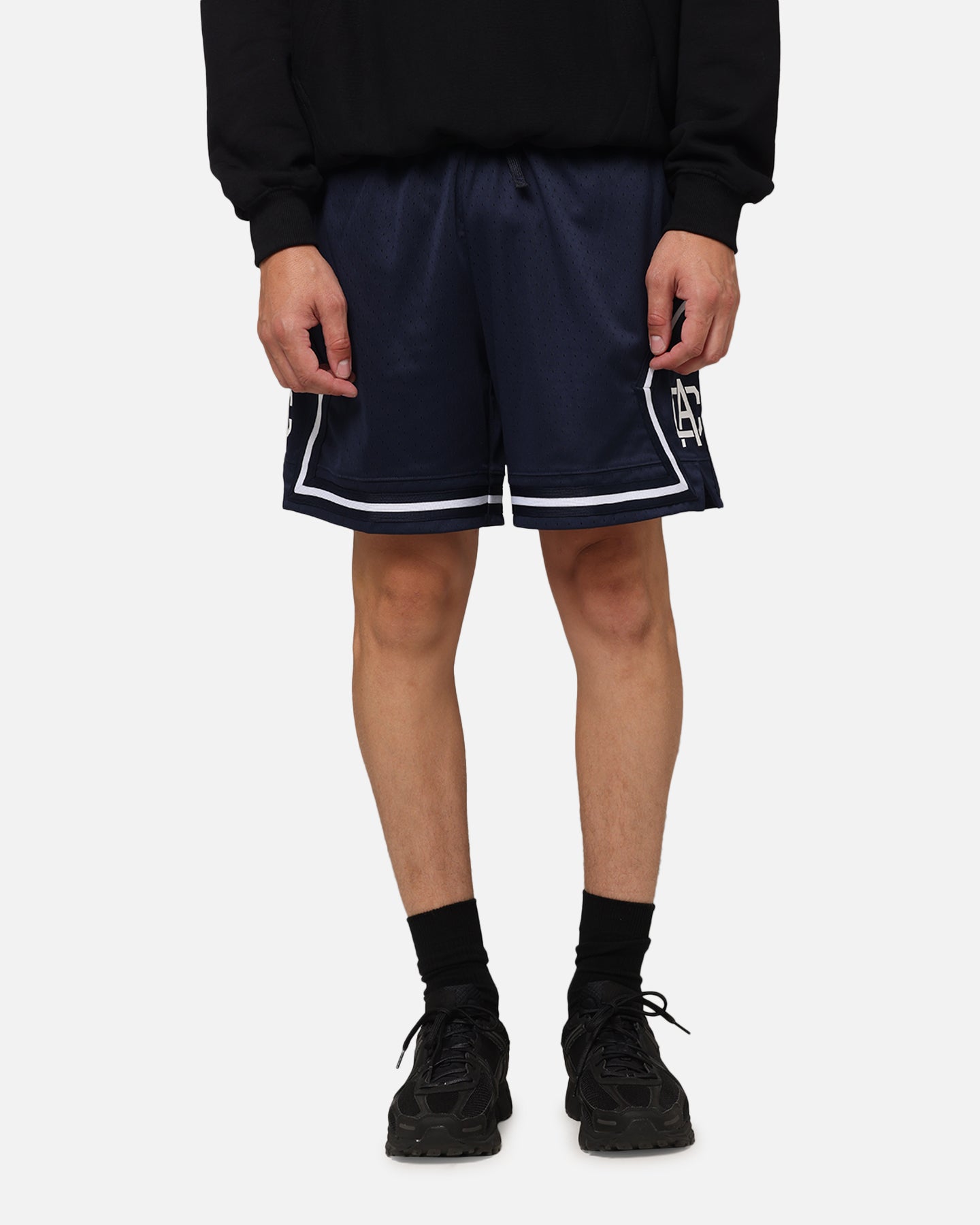 Carre Fold Mesh Basketball Shorts Navy/White