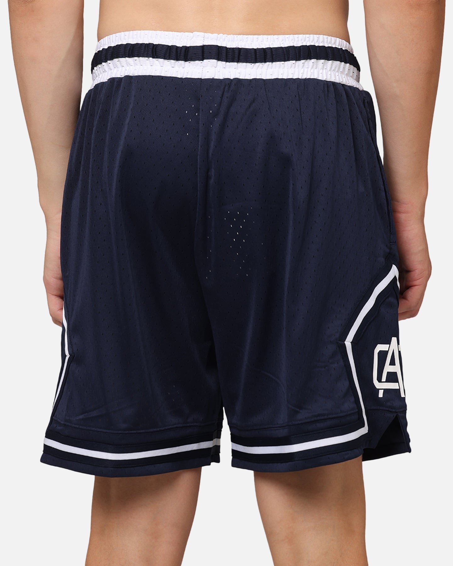Carre Fold Mesh Basketball Shorts Navy/White