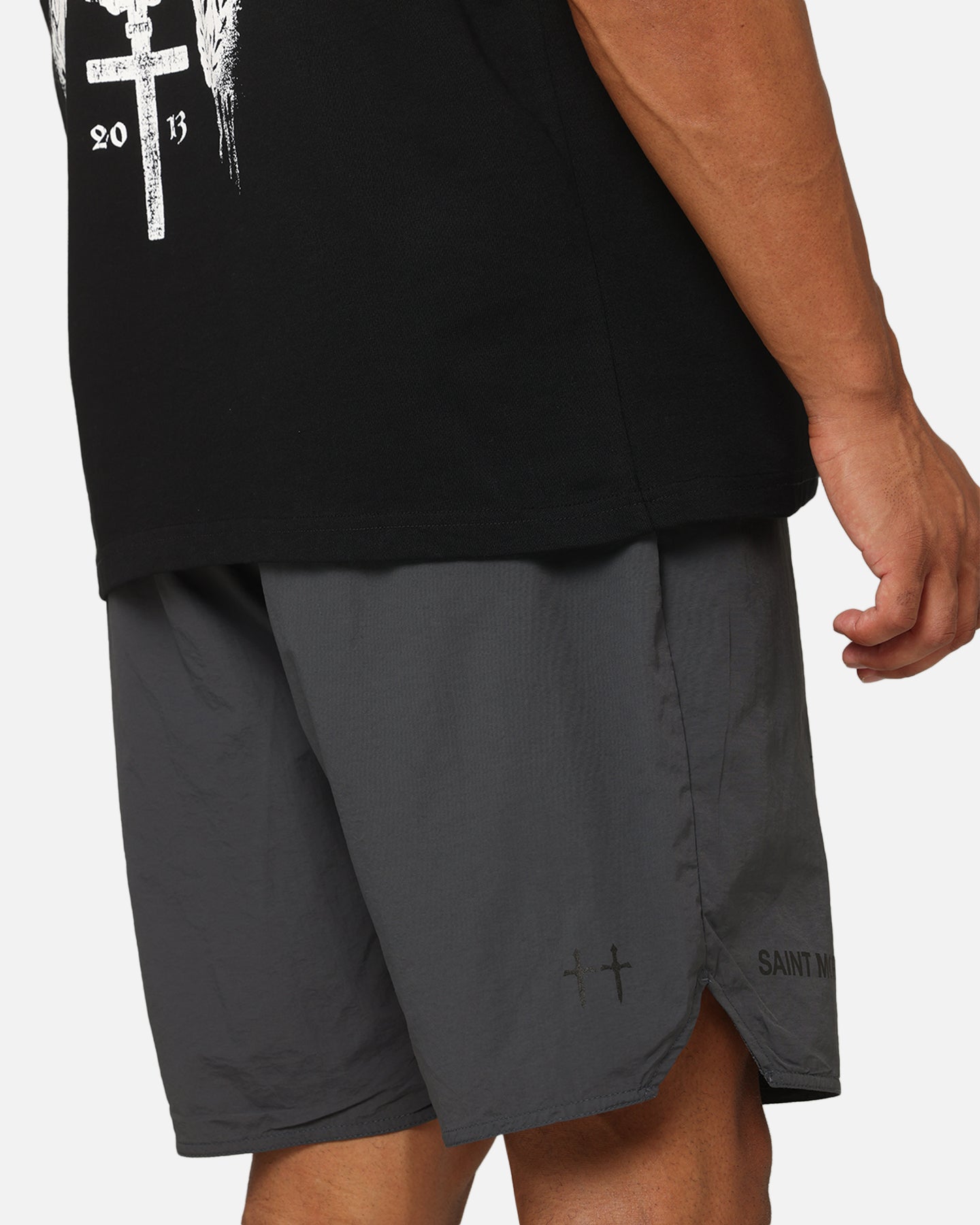 Saint Morta Official Nylon Shorts Dark Grey