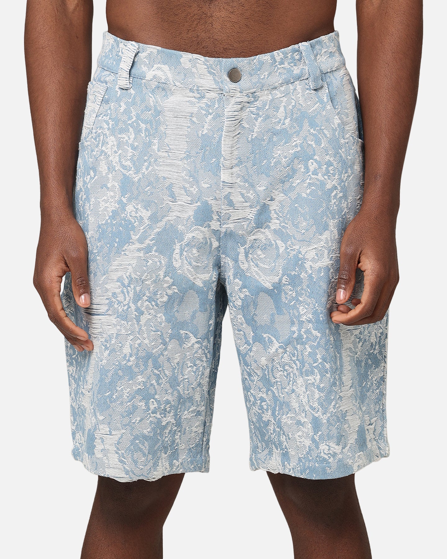 XXIII Denim Jacquard Shorts Pacific Blue