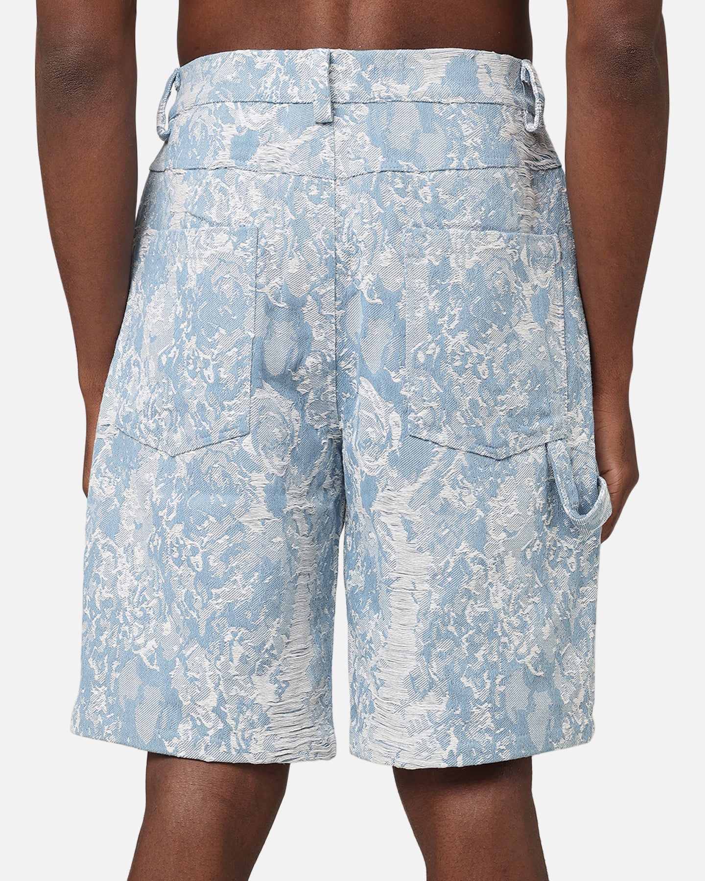 XXIII Denim Jacquard Shorts Pacific Blue