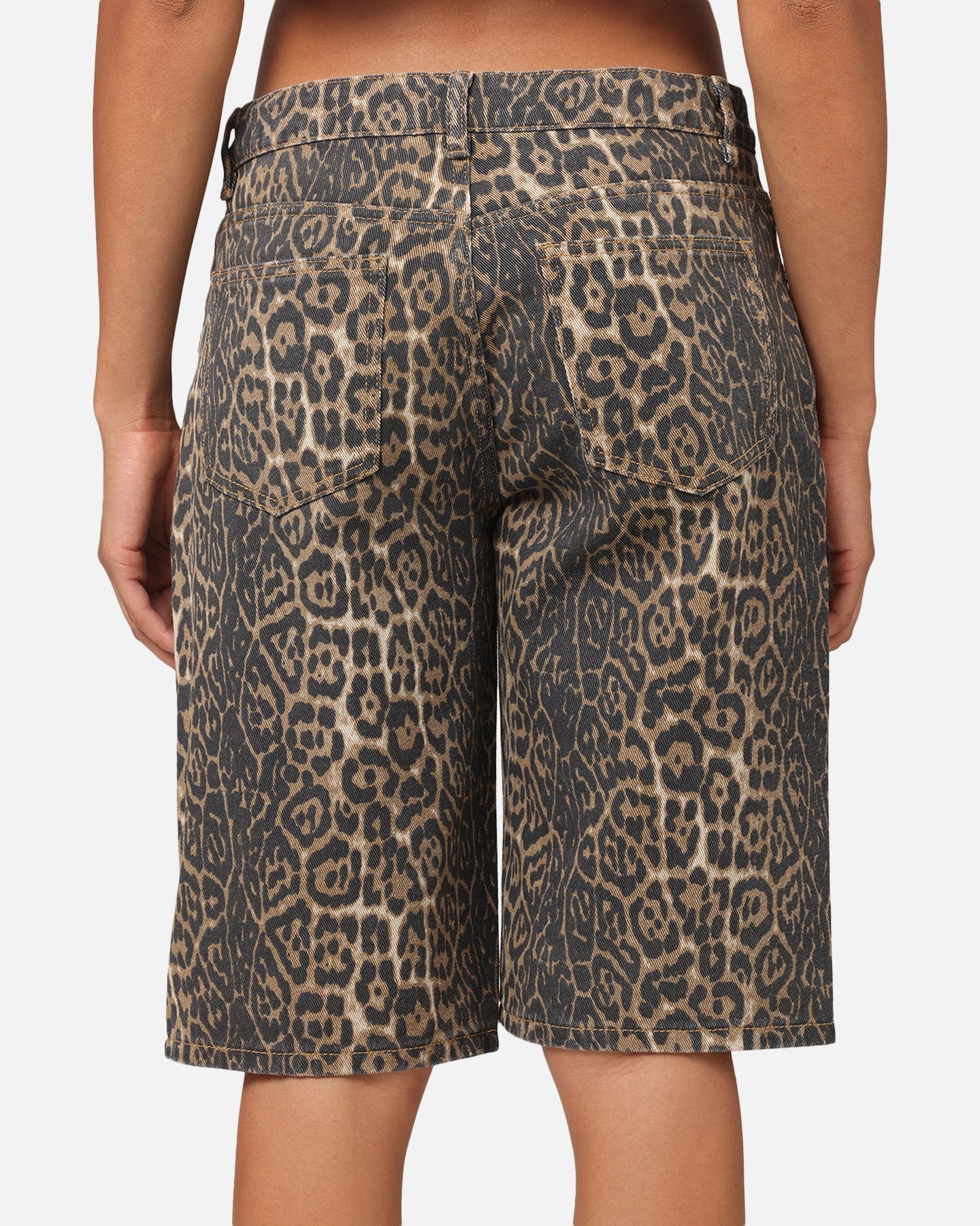 XXIII Women's Leopard Wide Leg Jorts Leopard