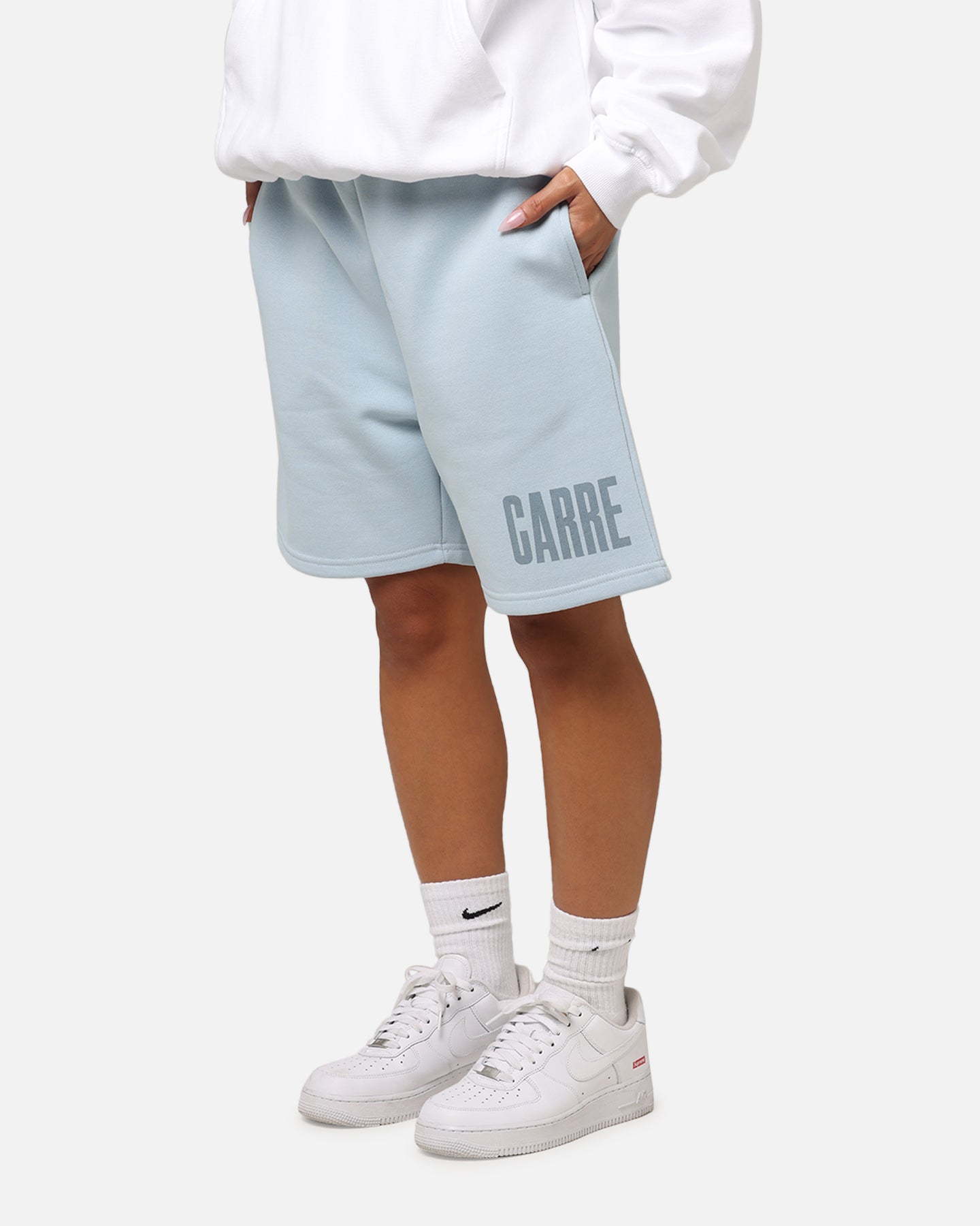 Carre Premium Essentials Sweat Shorts Baby Blue