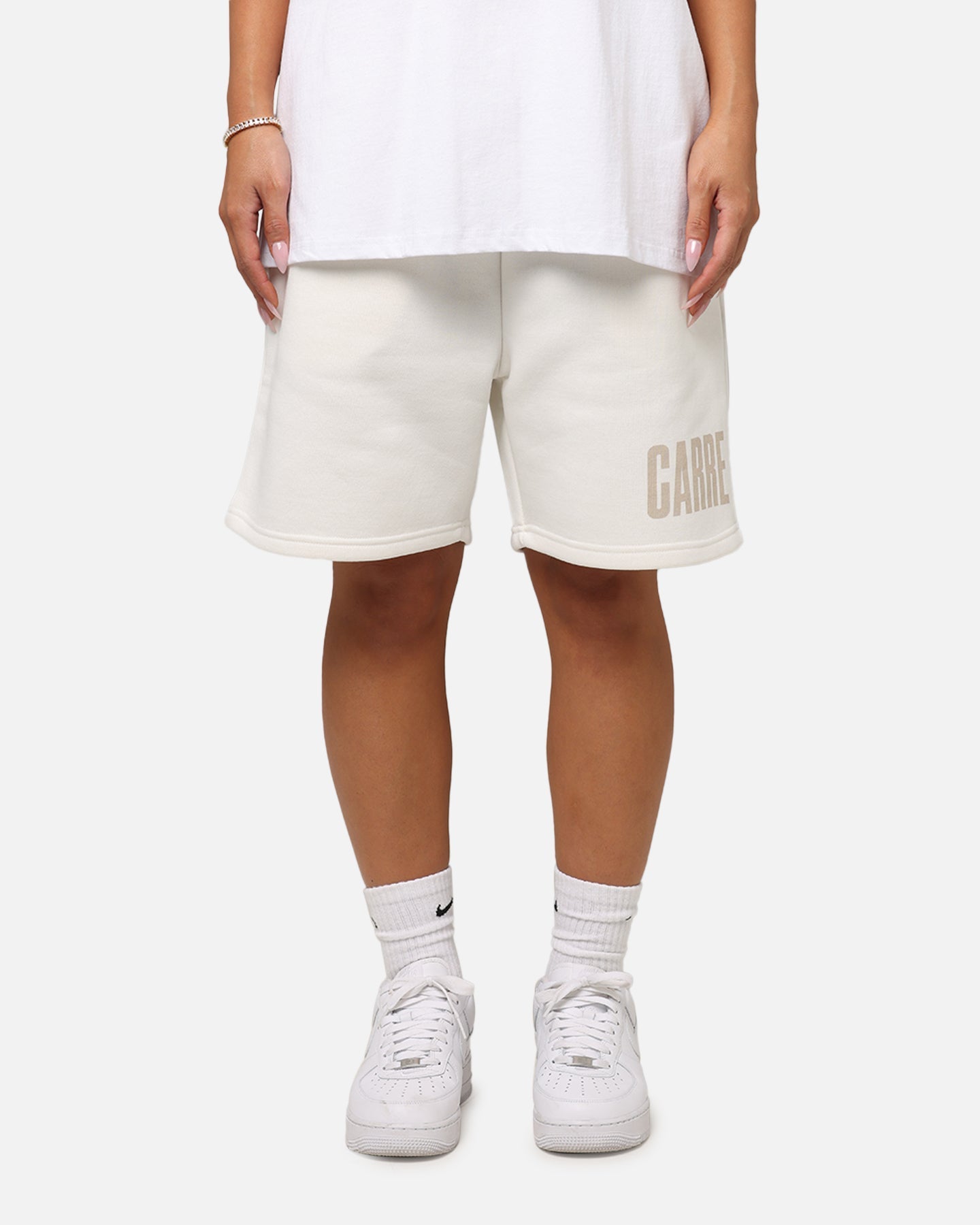 Carre Premium Essentials Sweat Shorts Cream