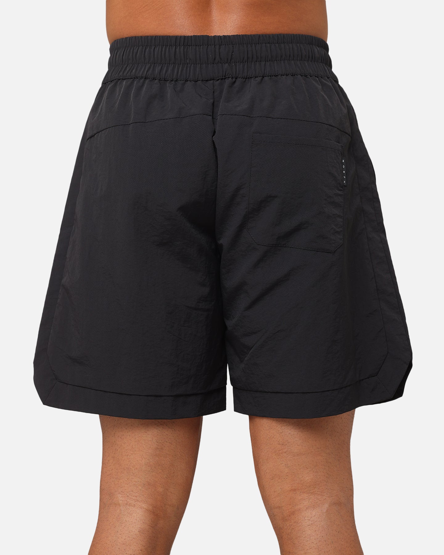 Saint Morta Gothic Monogram Nylon Shorts Black