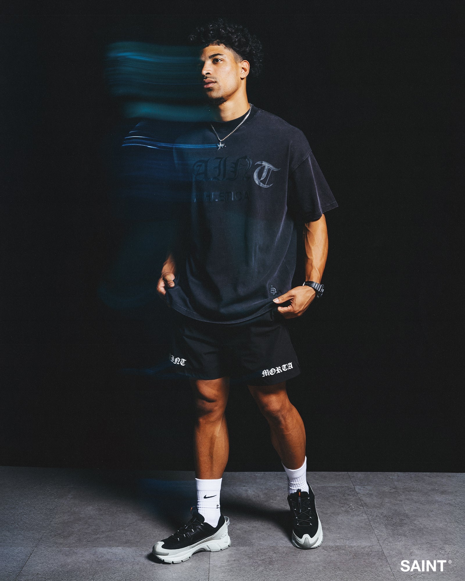 Saint Morta Gothic Training Shorts Black