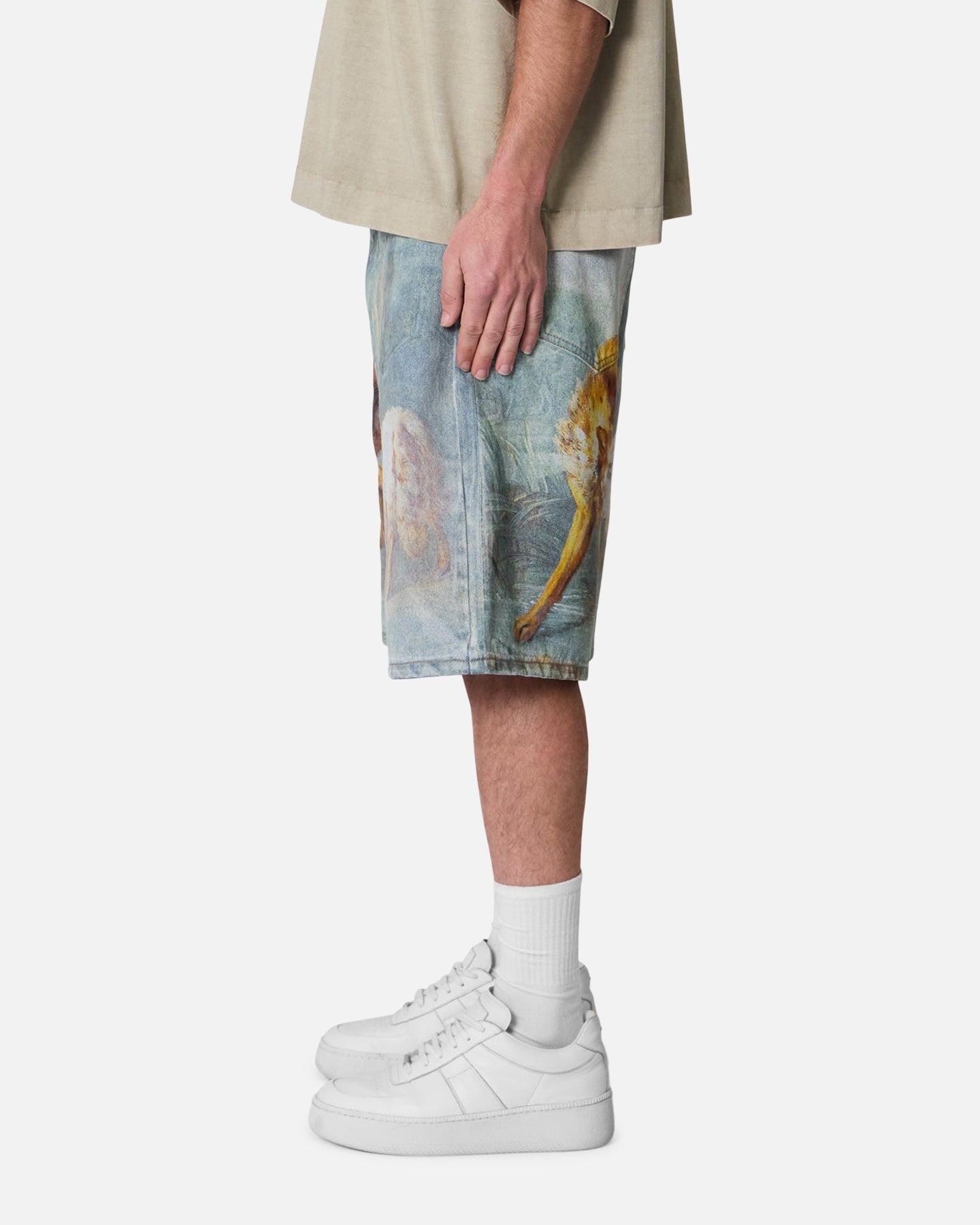 MNML Sheep Hounded Denim Shorts Multi