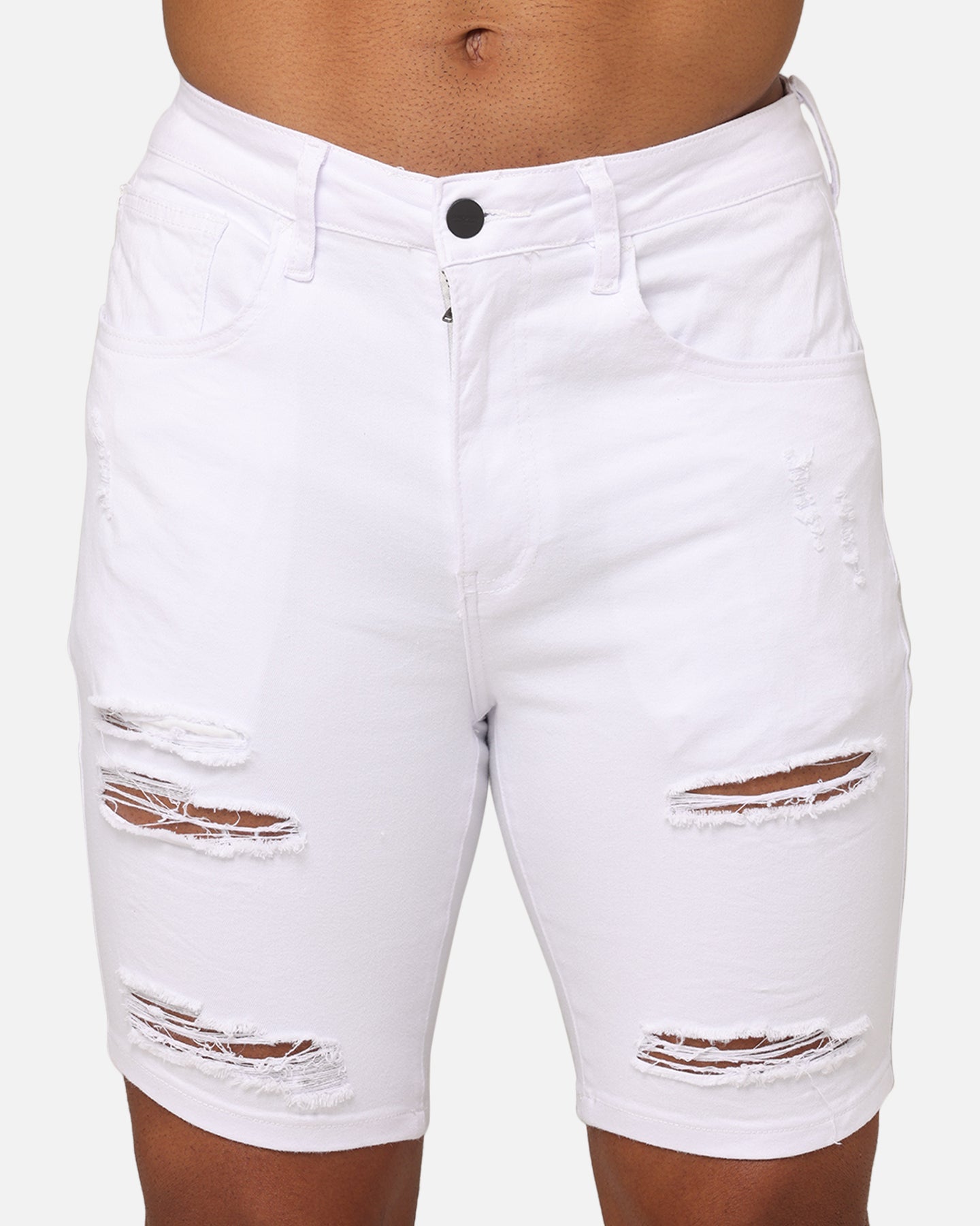 Saint Morta Dynasty Thrash V2 Denim Shorts White