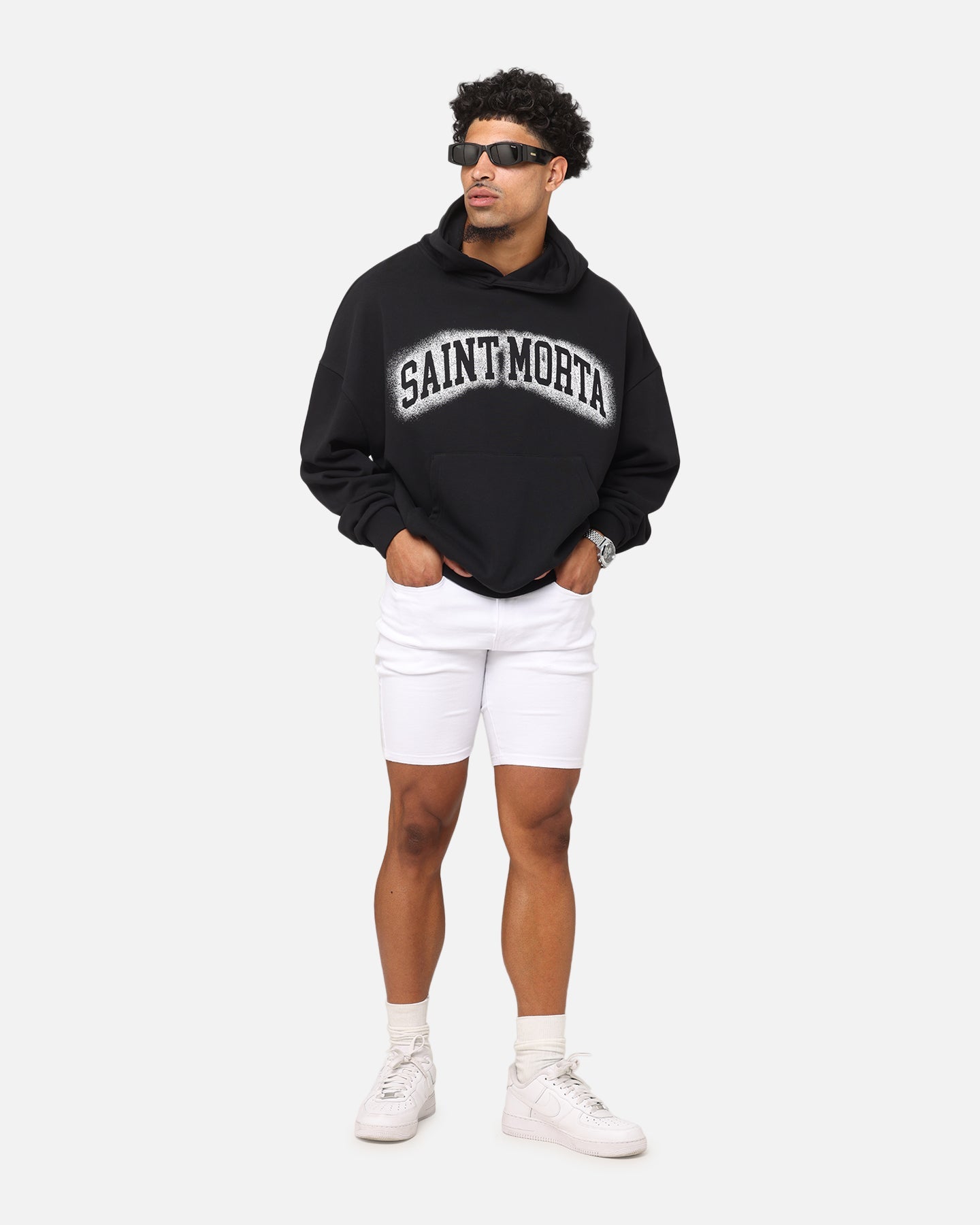 Saint Morta Dynasty Denim Shorts White