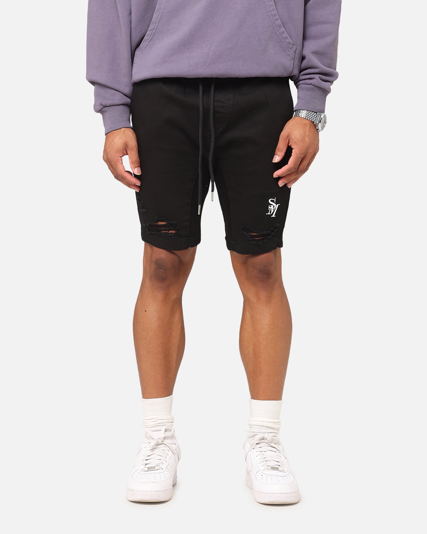 Saint Morta Annex V2 Denim Shorts Black