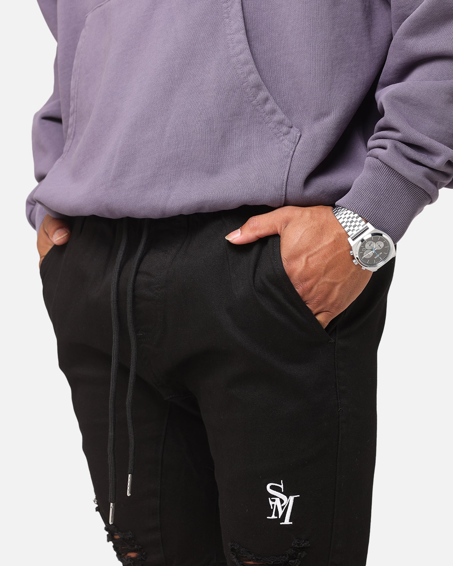 Saint Morta Annex V2 Denim Shorts Black