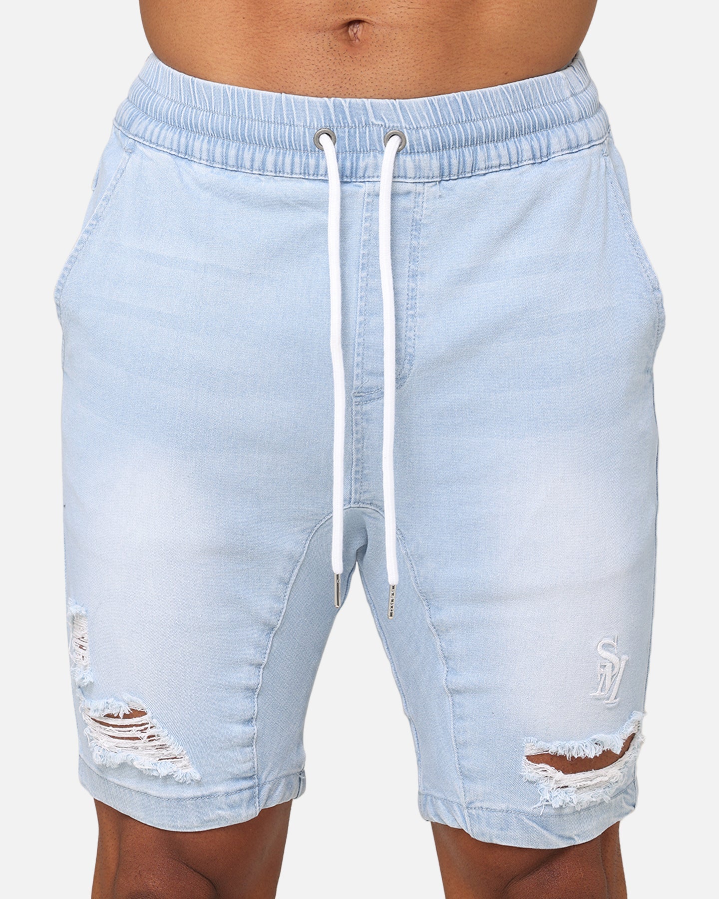 Saint Morta Annex V2 Denim Shorts Pale Blue