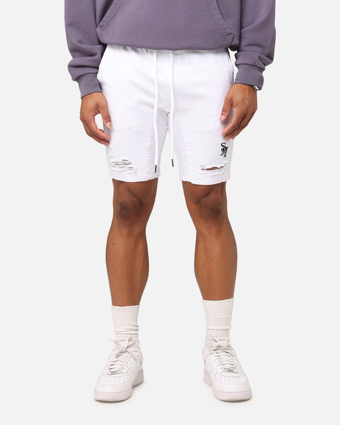 Saint Morta Annex V2 Denim Shorts White