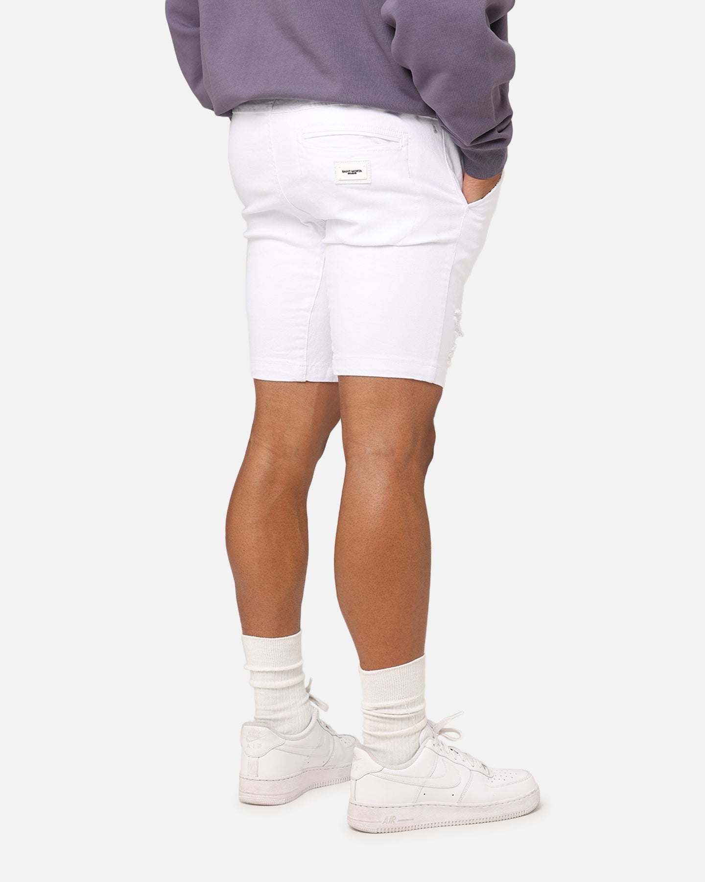 Saint Morta Annex V2 Denim Shorts White