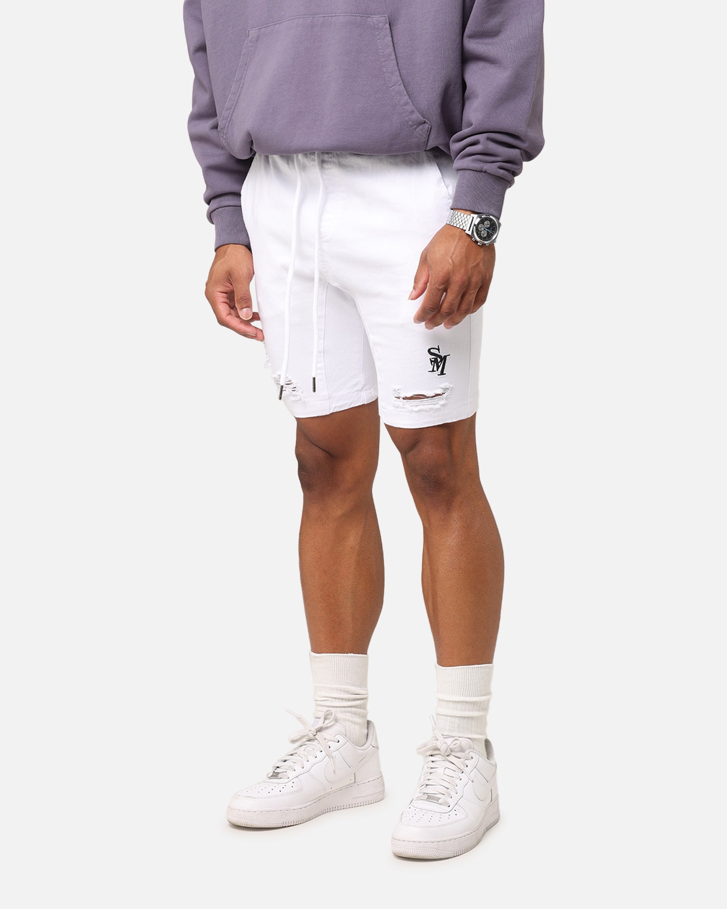 Saint Morta Annex V2 Denim Shorts White