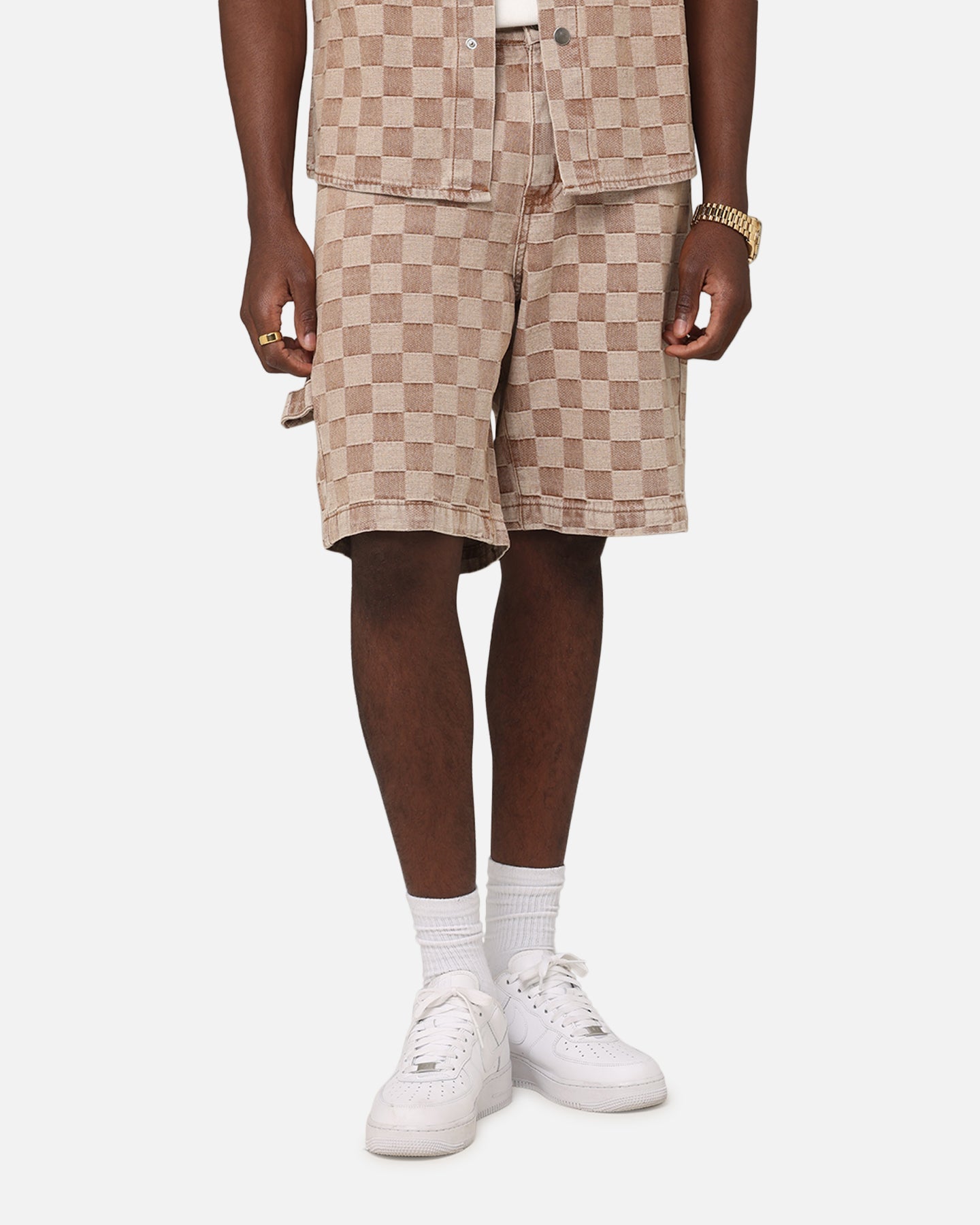 XXIII Checker Board Jort Tan