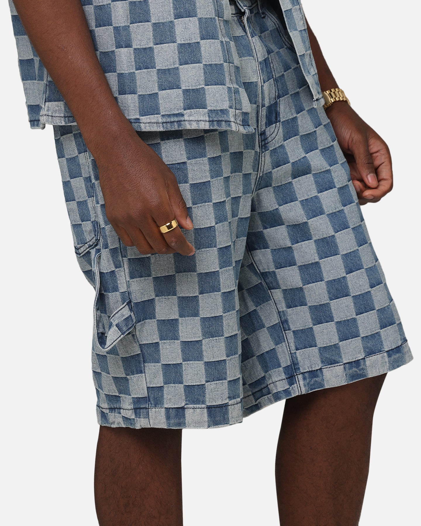XXIII Checker Board Jort Blue