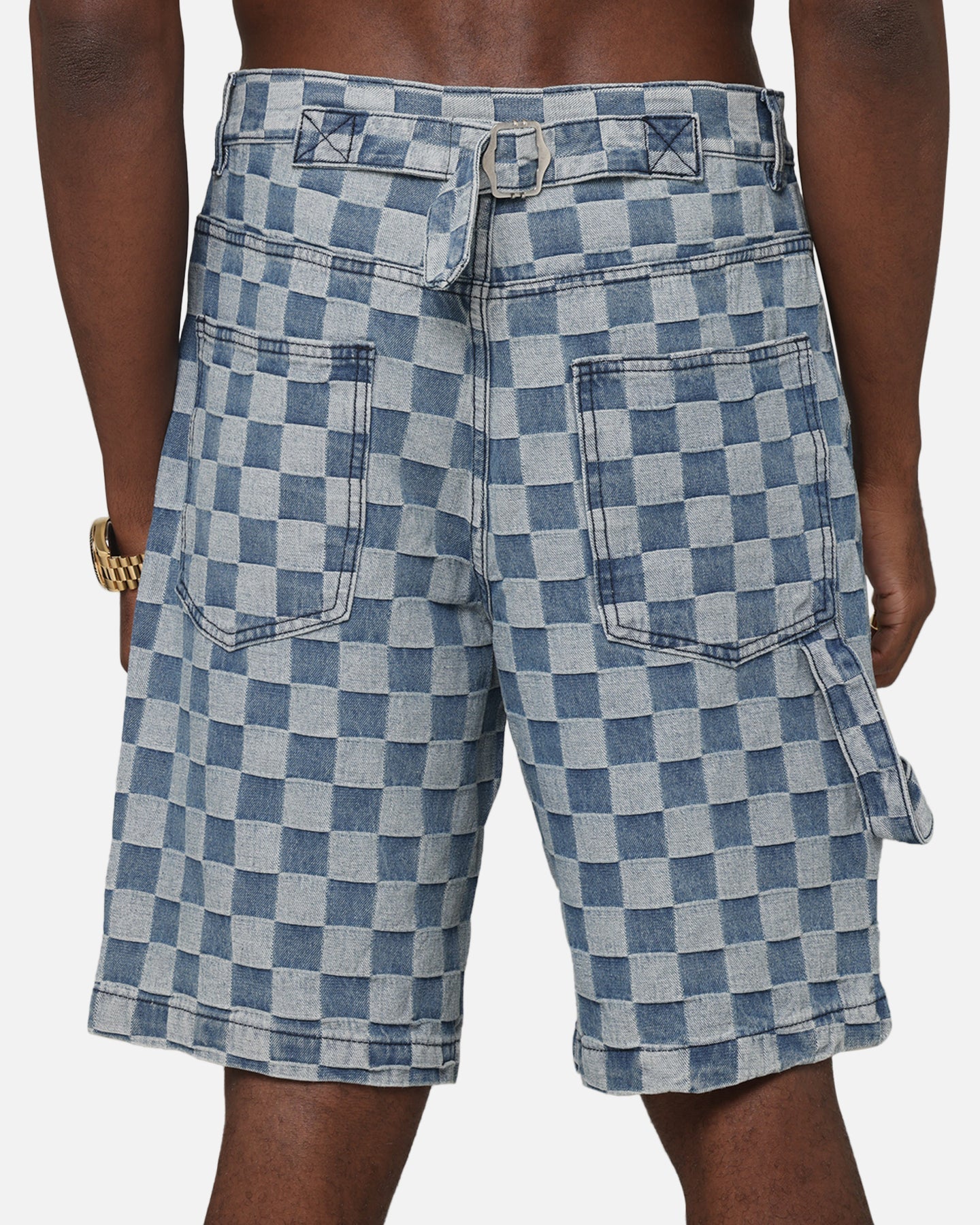 XXIII Checker Board Jort Blue