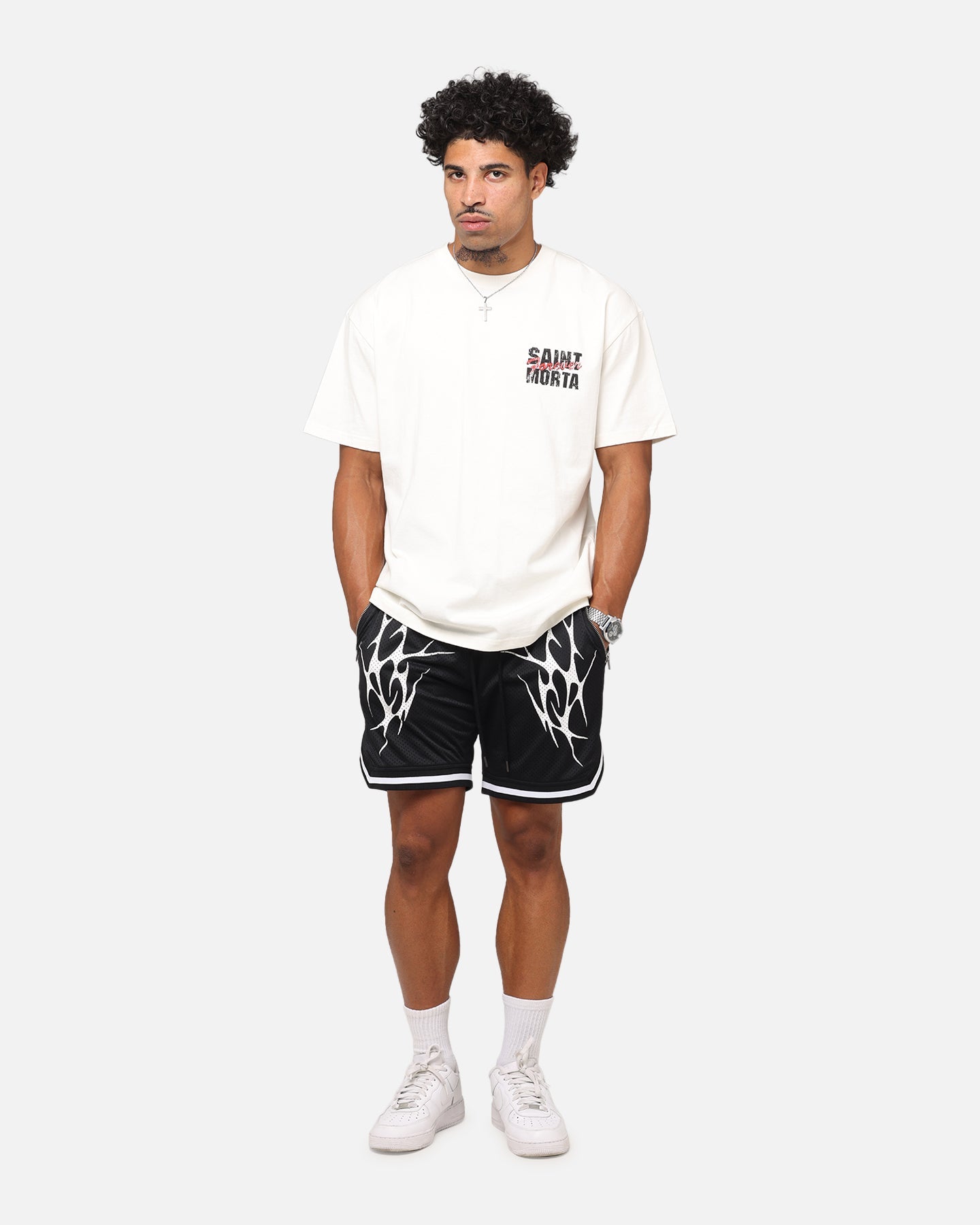 Saint Morta Warrior Basketball Shorts Black