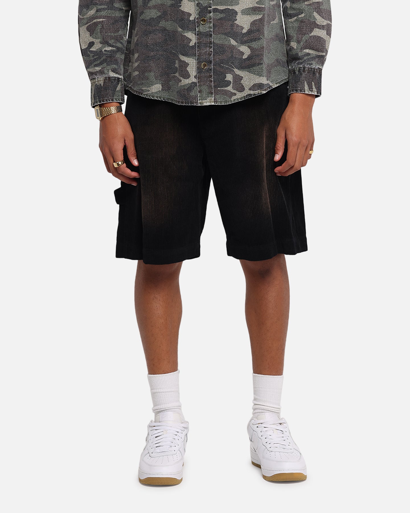 XXIII Corduroy Wash Jorts Black