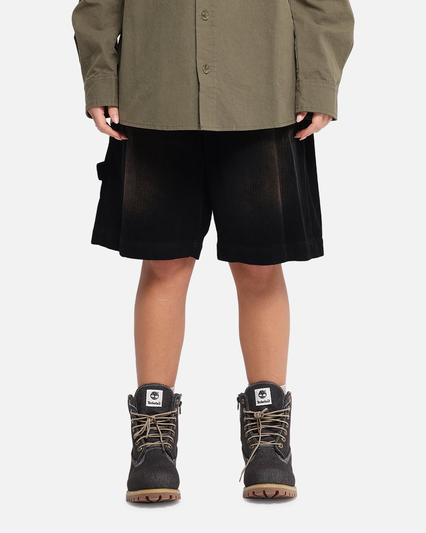 XXIII Corduroy Wash Jorts Black