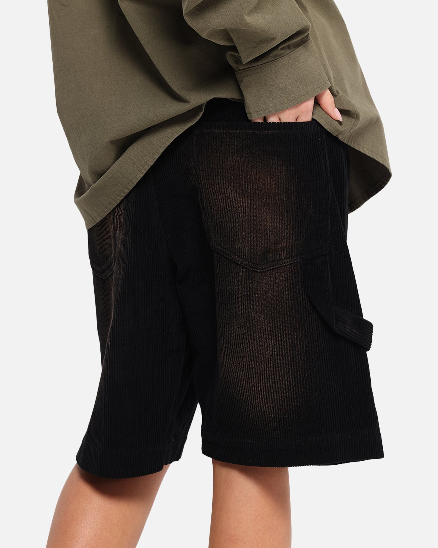 XXIII Corduroy Wash Jorts Black