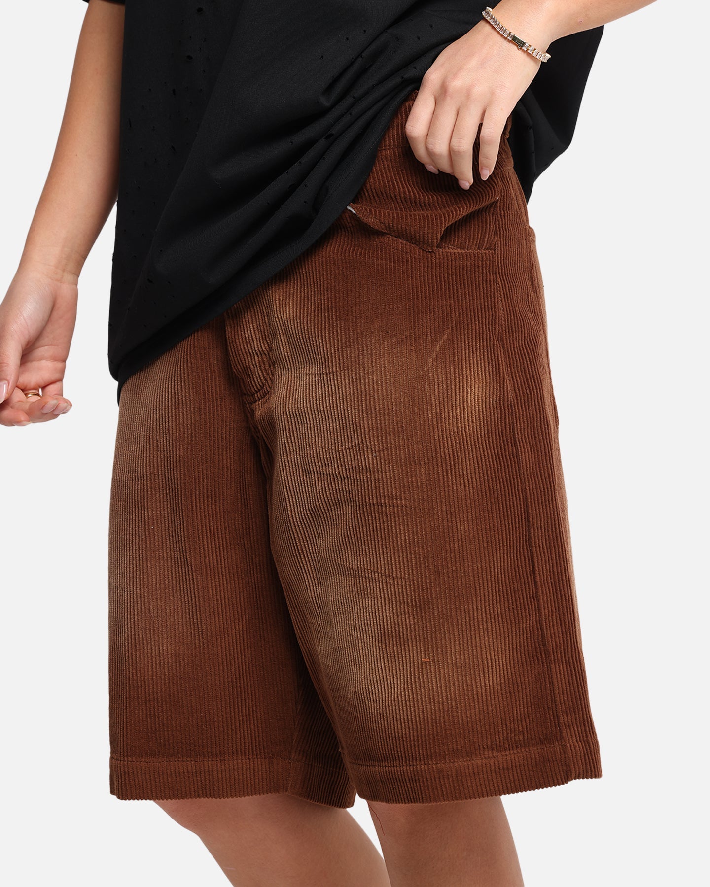 XXIII Corduroy Wash Jorts Brown