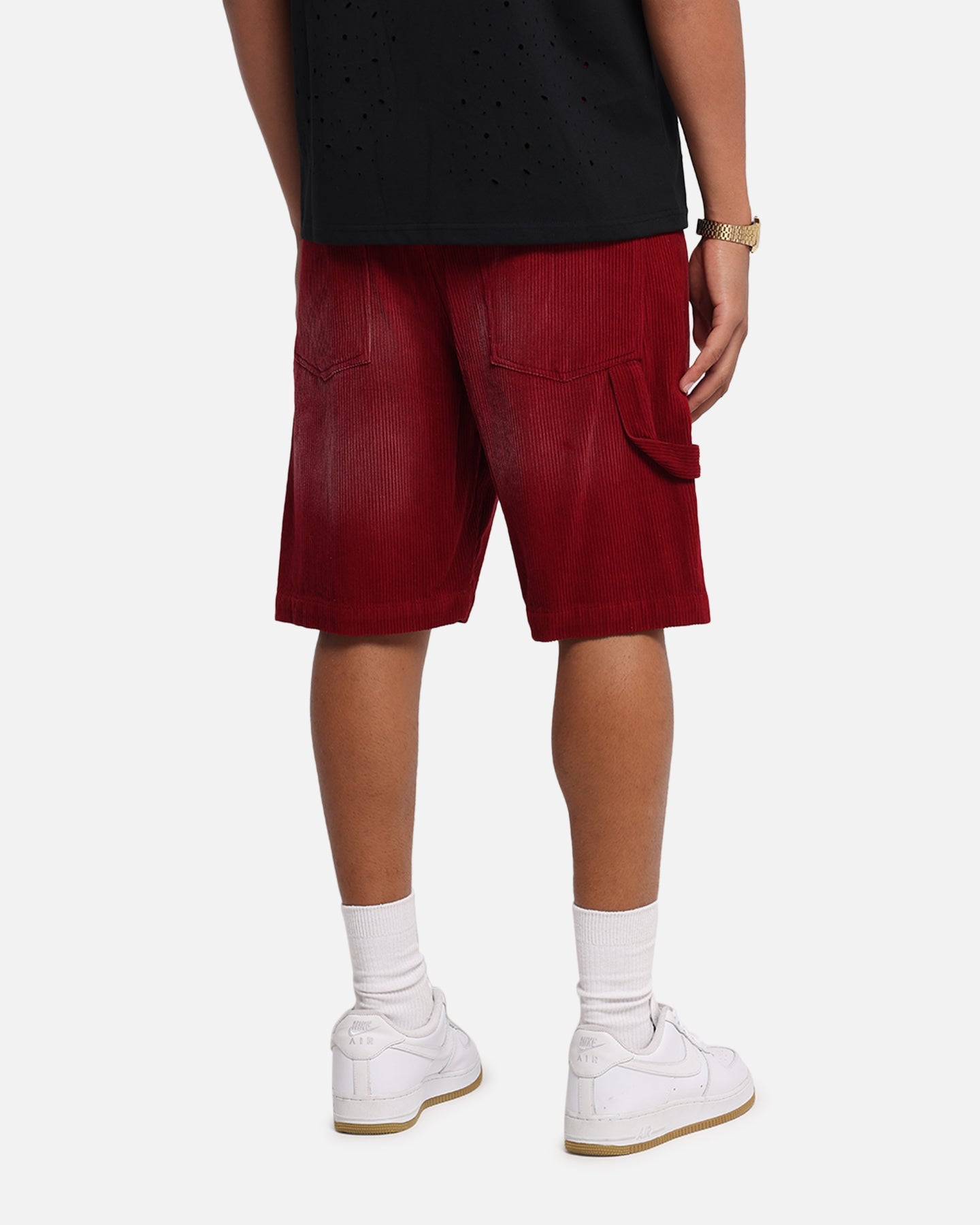 XXIII Corduroy Wash Jorts Burgundy