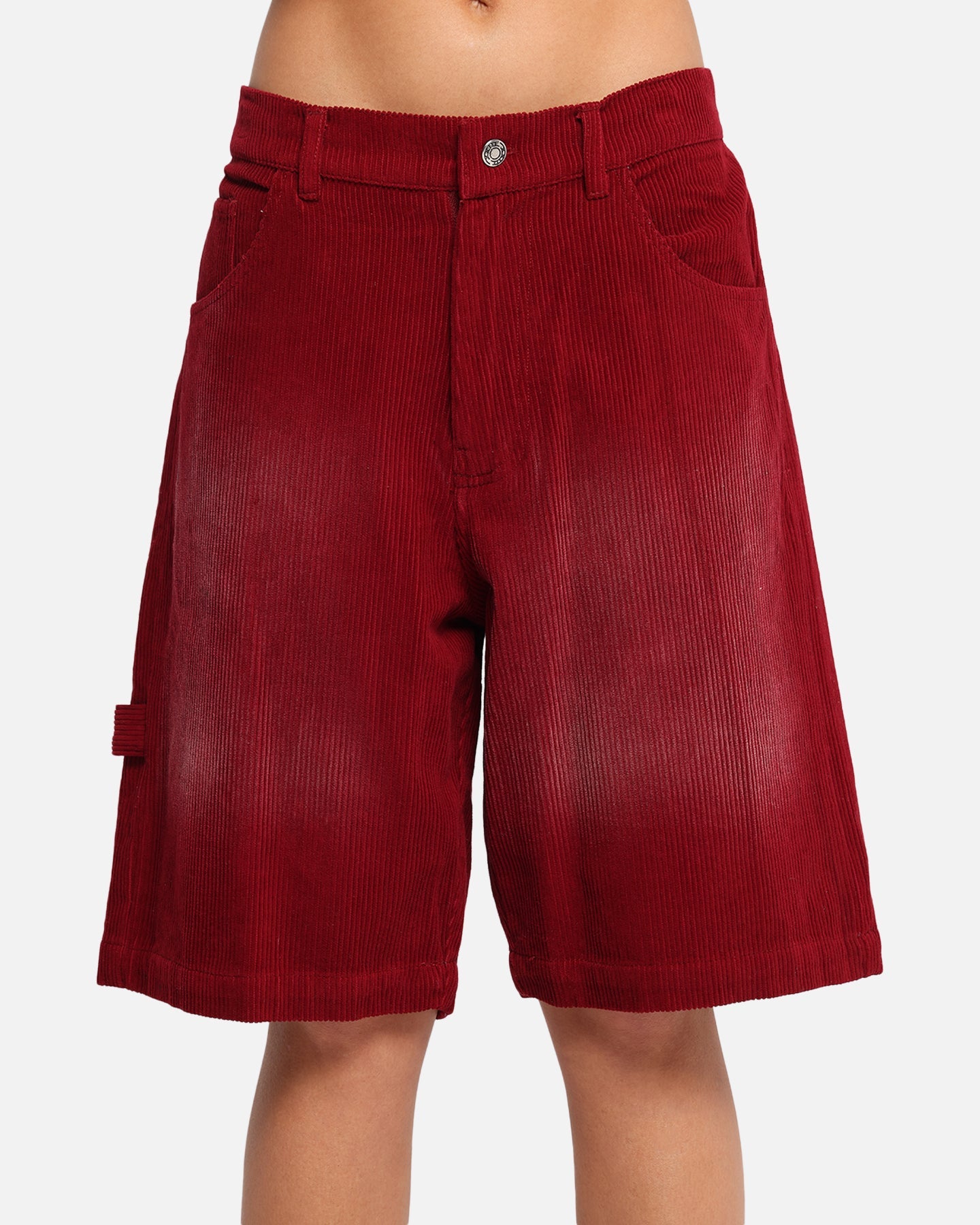 XXIII Corduroy Wash Jorts Burgundy