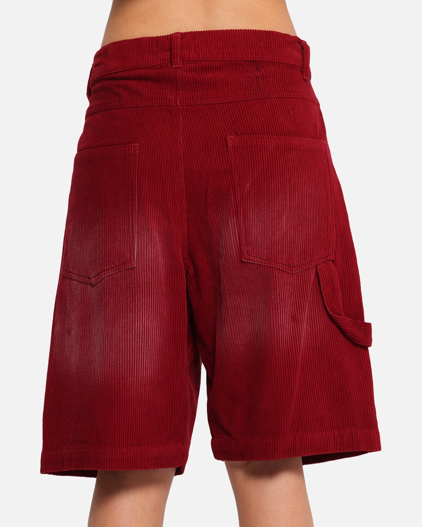 XXIII Corduroy Wash Jorts Burgundy