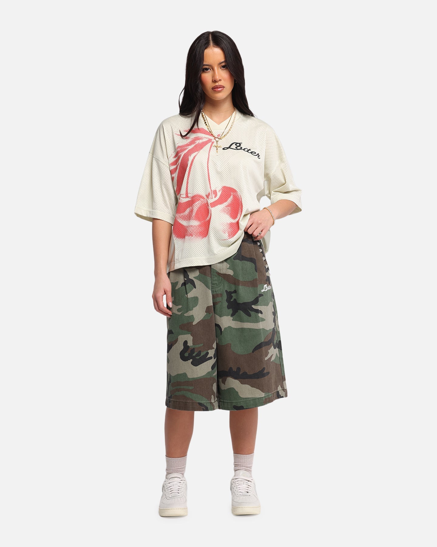 Loiter 3 Quarter Shorts Woodland Camo