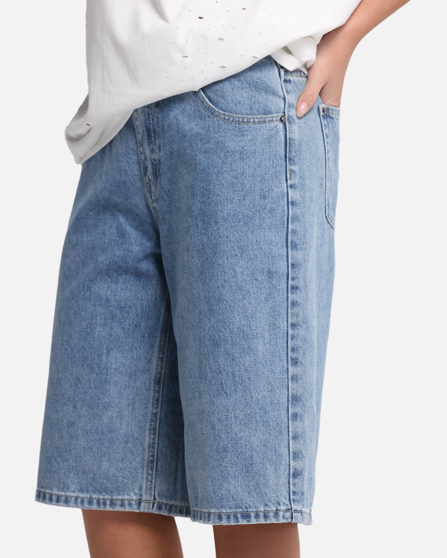 XXIII Women's Low Rider Jorts Blue Denim