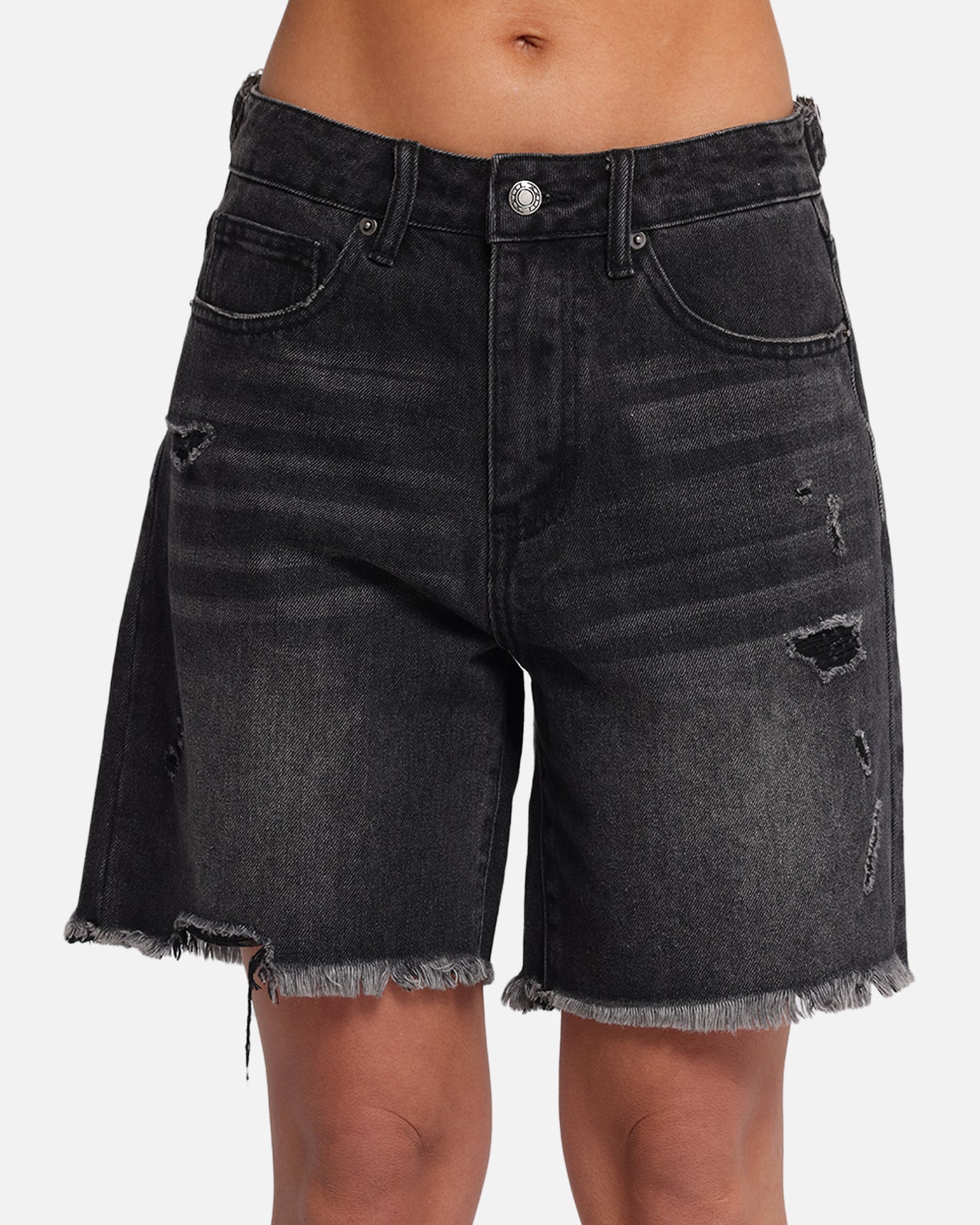 XXIII Women's Relaxed Denim Shorts Washed black
