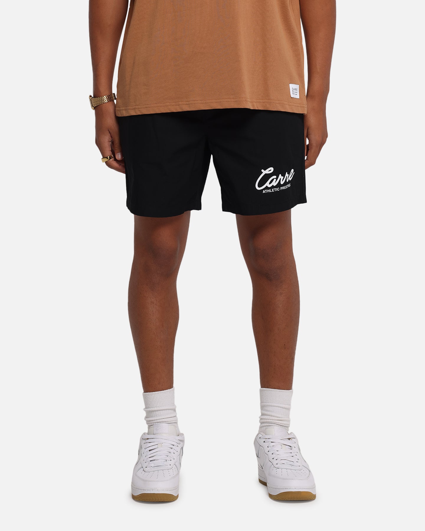 Carre Prestige Script Beach Shorts Black
