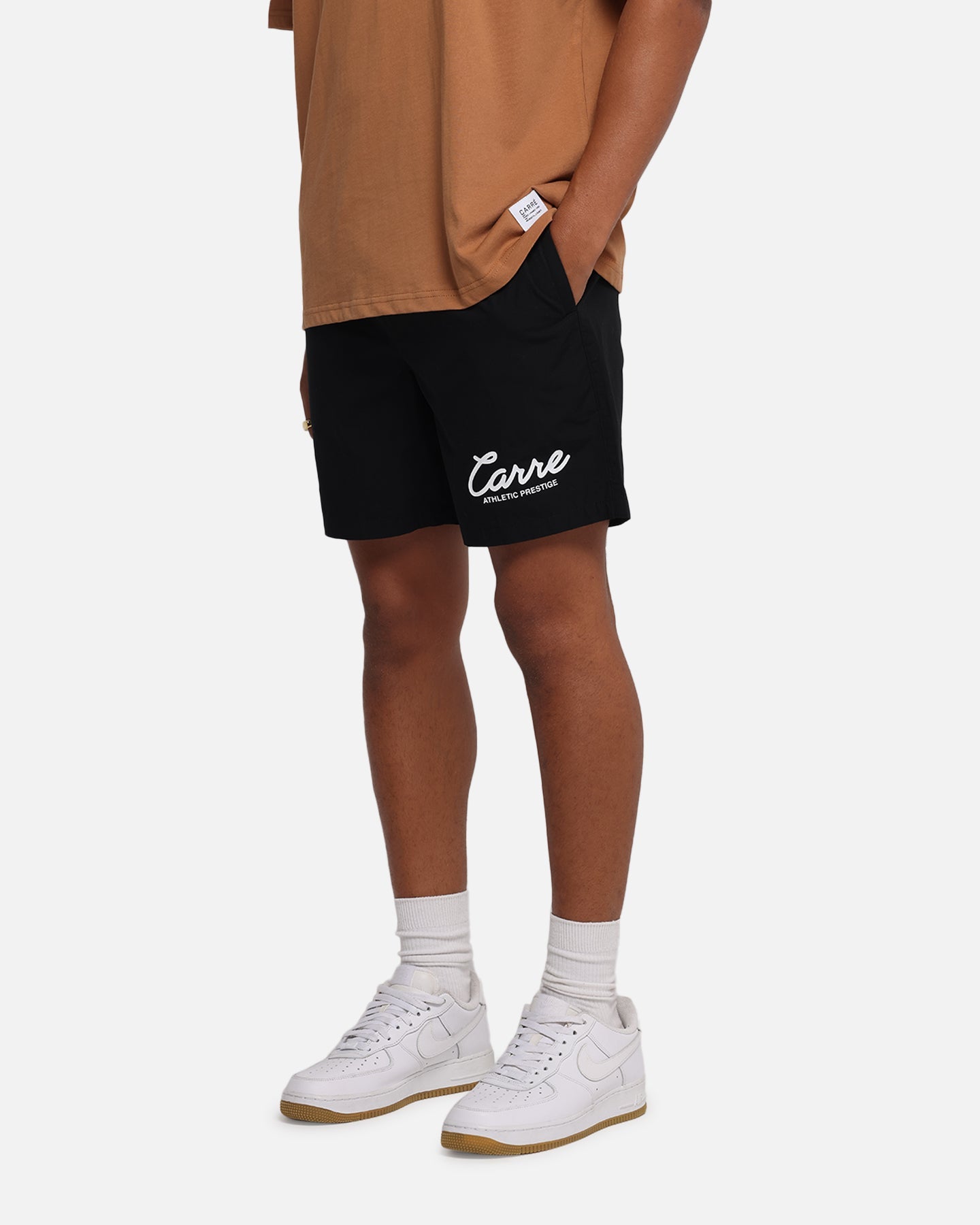 Carre Prestige Script Beach Shorts Black