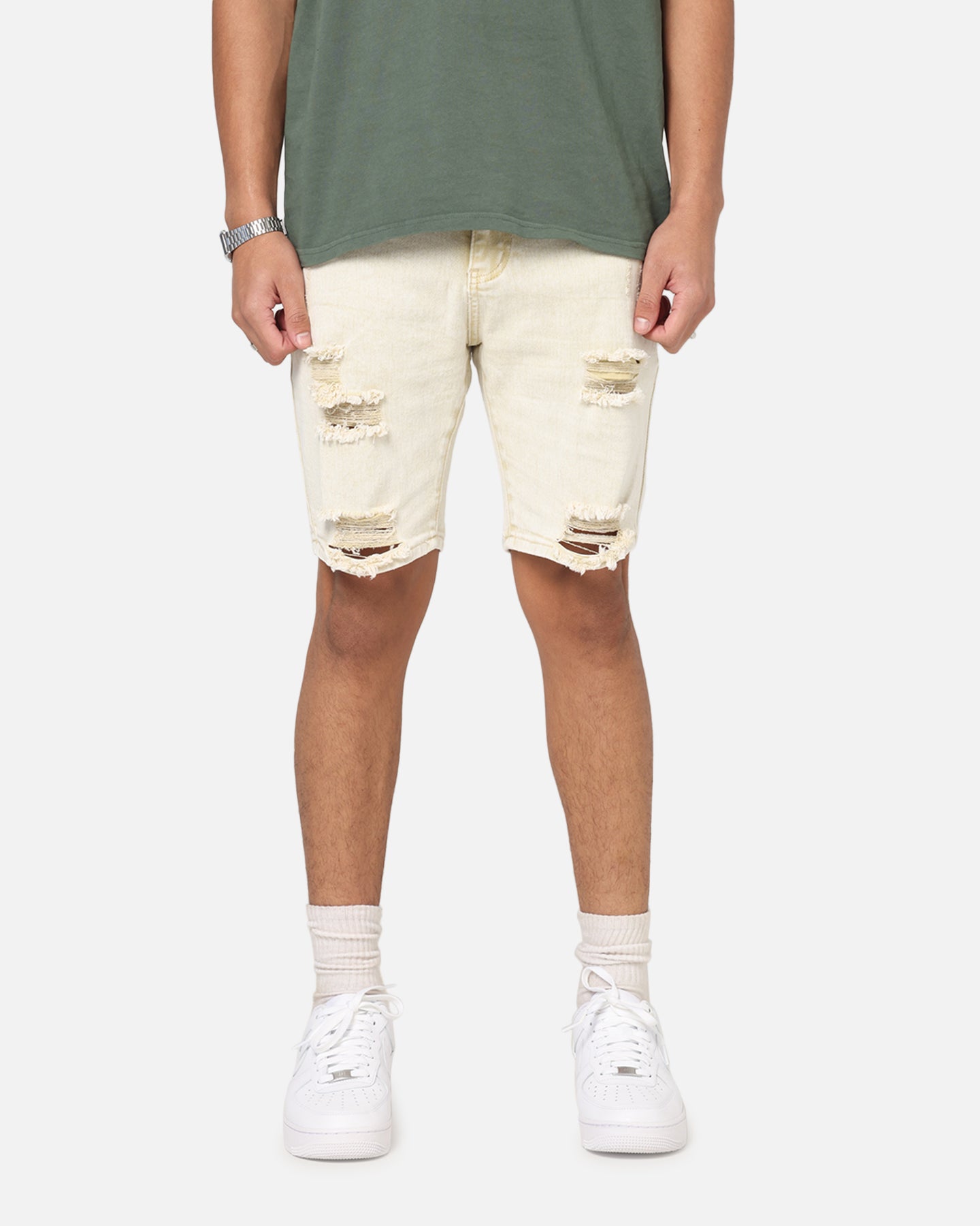 Saint Morta Dynasty V2 Denim Shorts Dirty Blonde