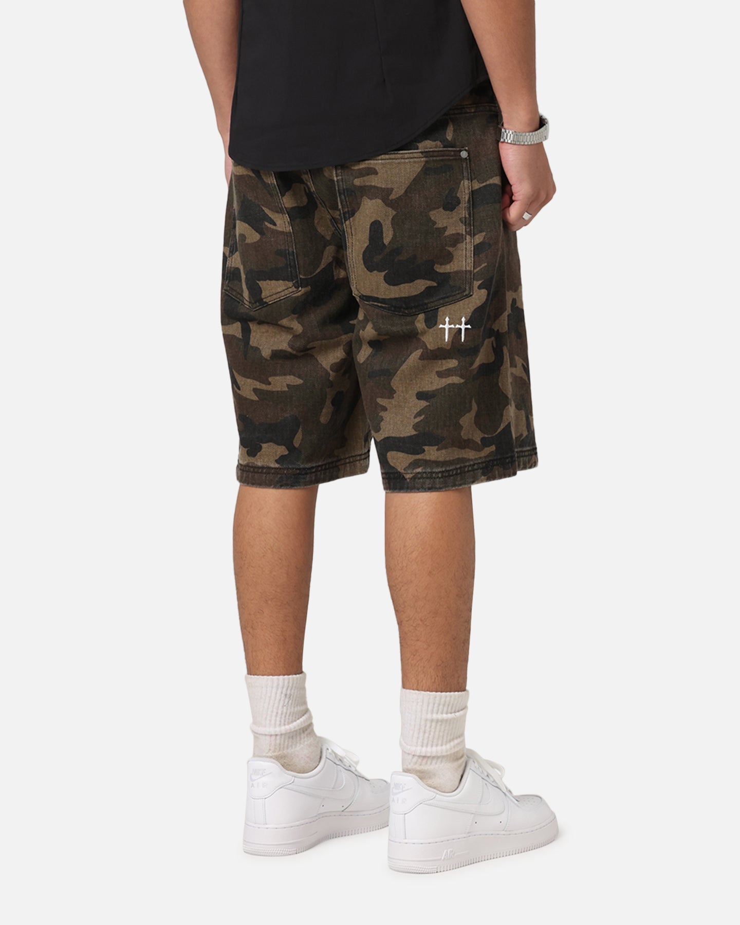 Saint Morta Kingdomcome Baggy Shorts Woodland Camo