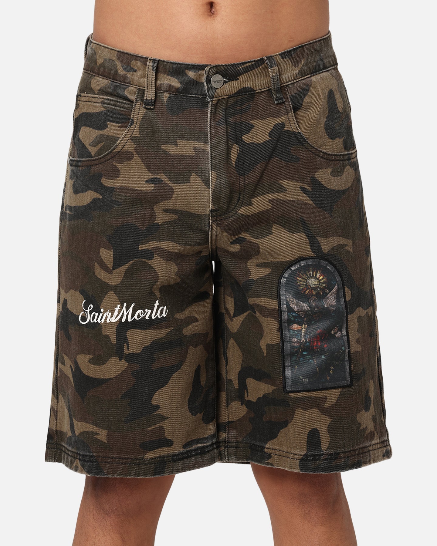 Saint Morta Kingdomcome Baggy Shorts Woodland Camo