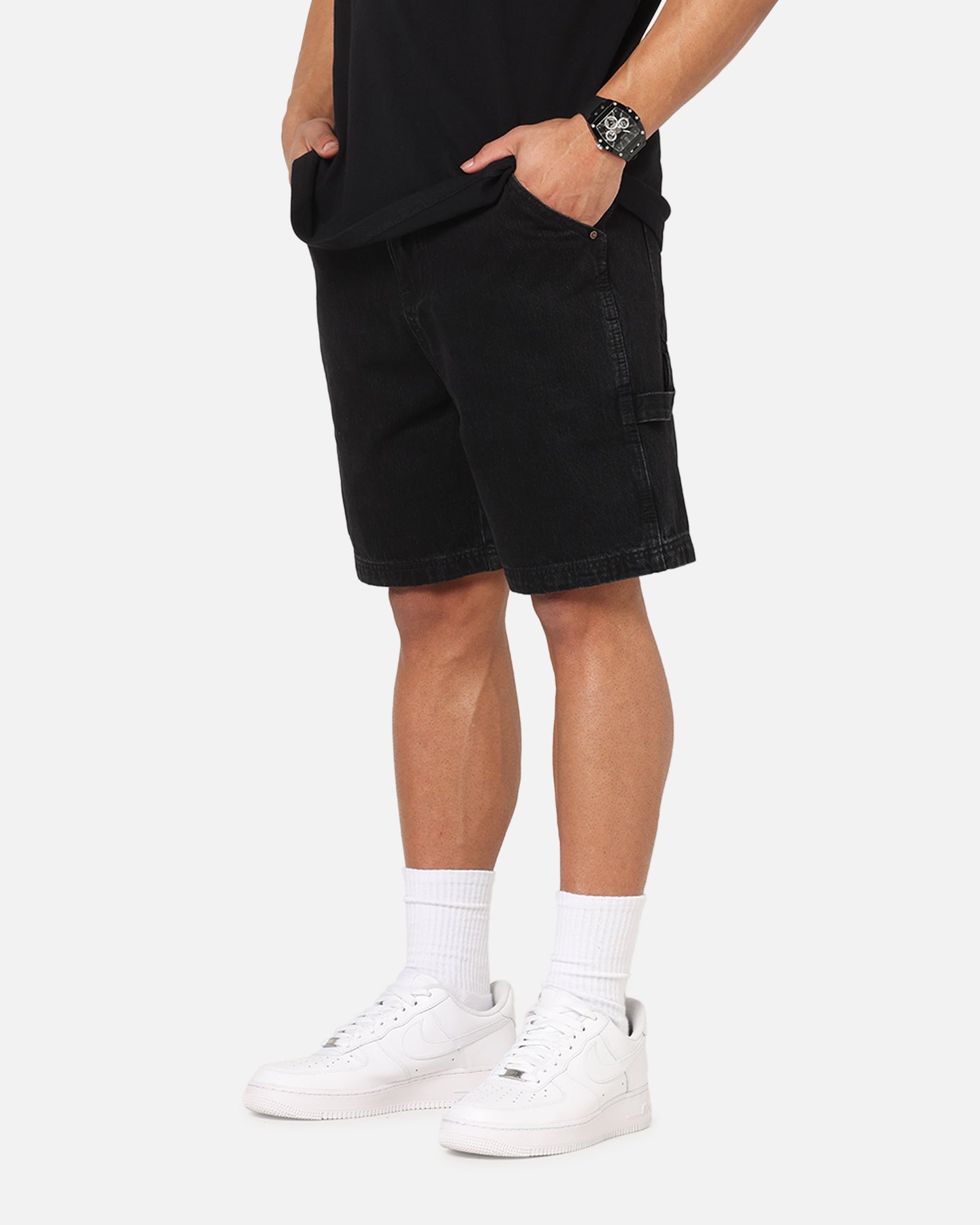 Carre C-Star Denim Shorts Black Wash