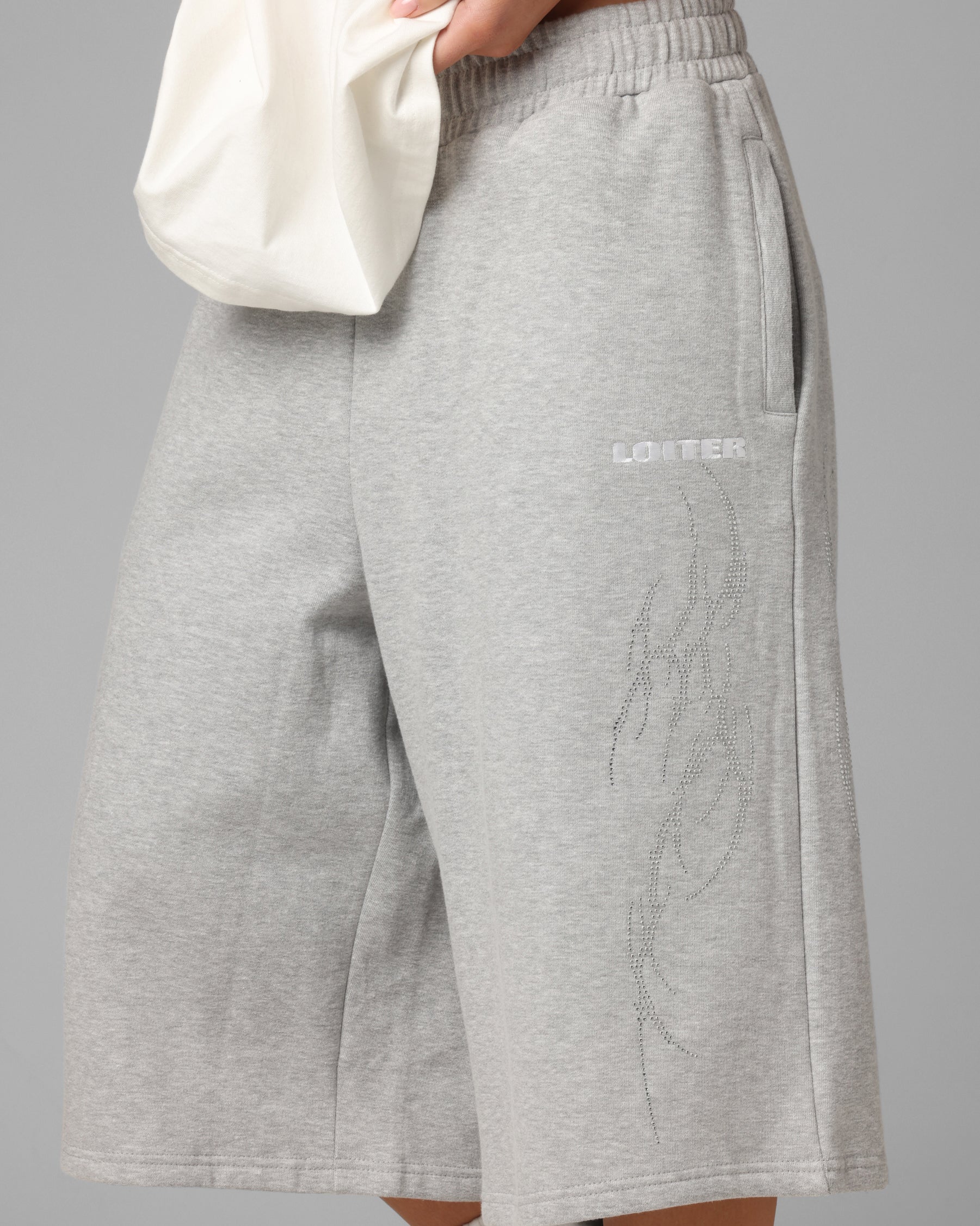 Loiter Opaque Sweat Shorts Grey
