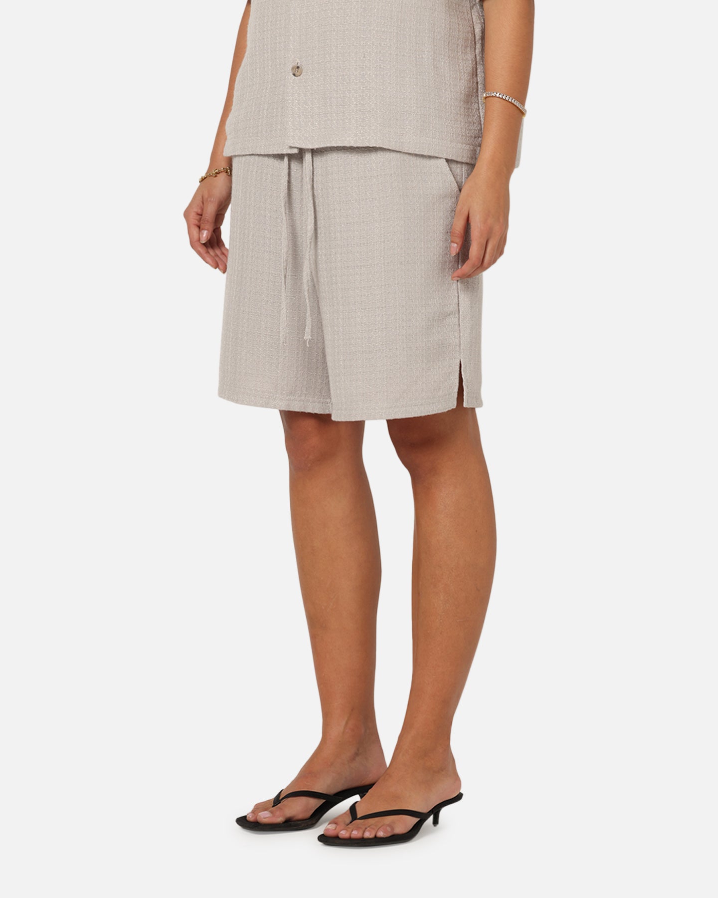 XXIII Textured Shorts Stone