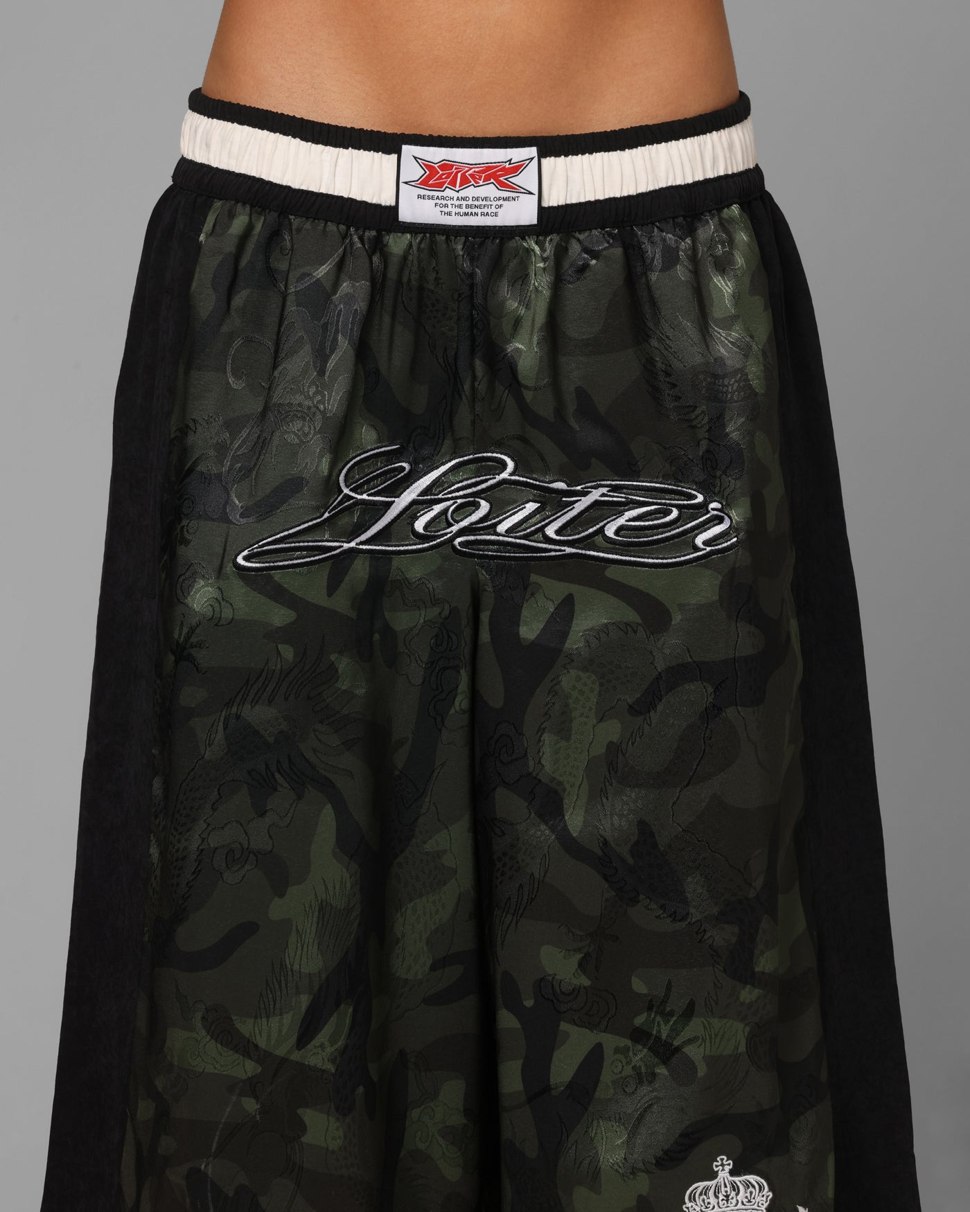 Loiter Fight Club 3 Quarter Shorts Woodland Camo