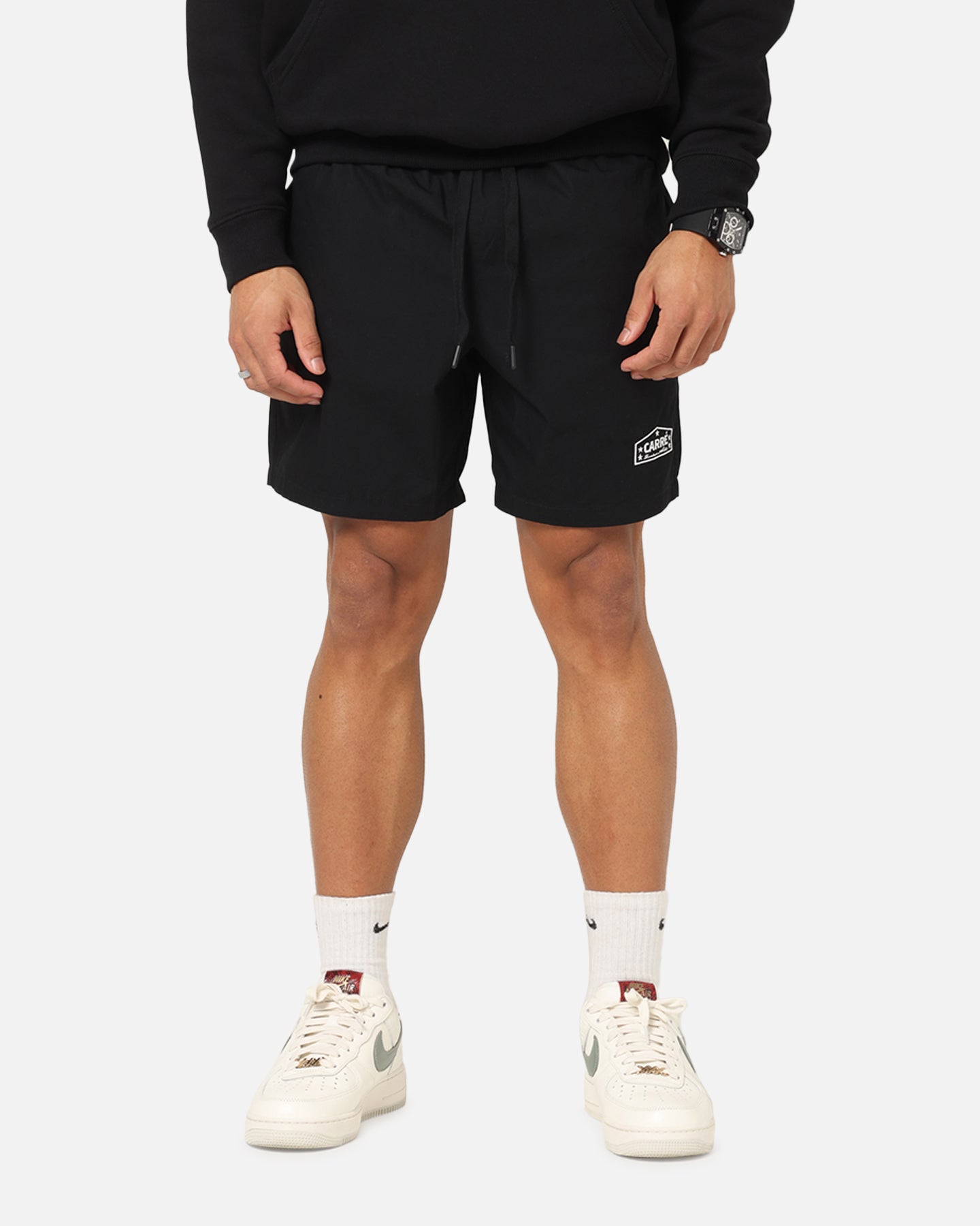 Carre Block Star Beach Shorts Black