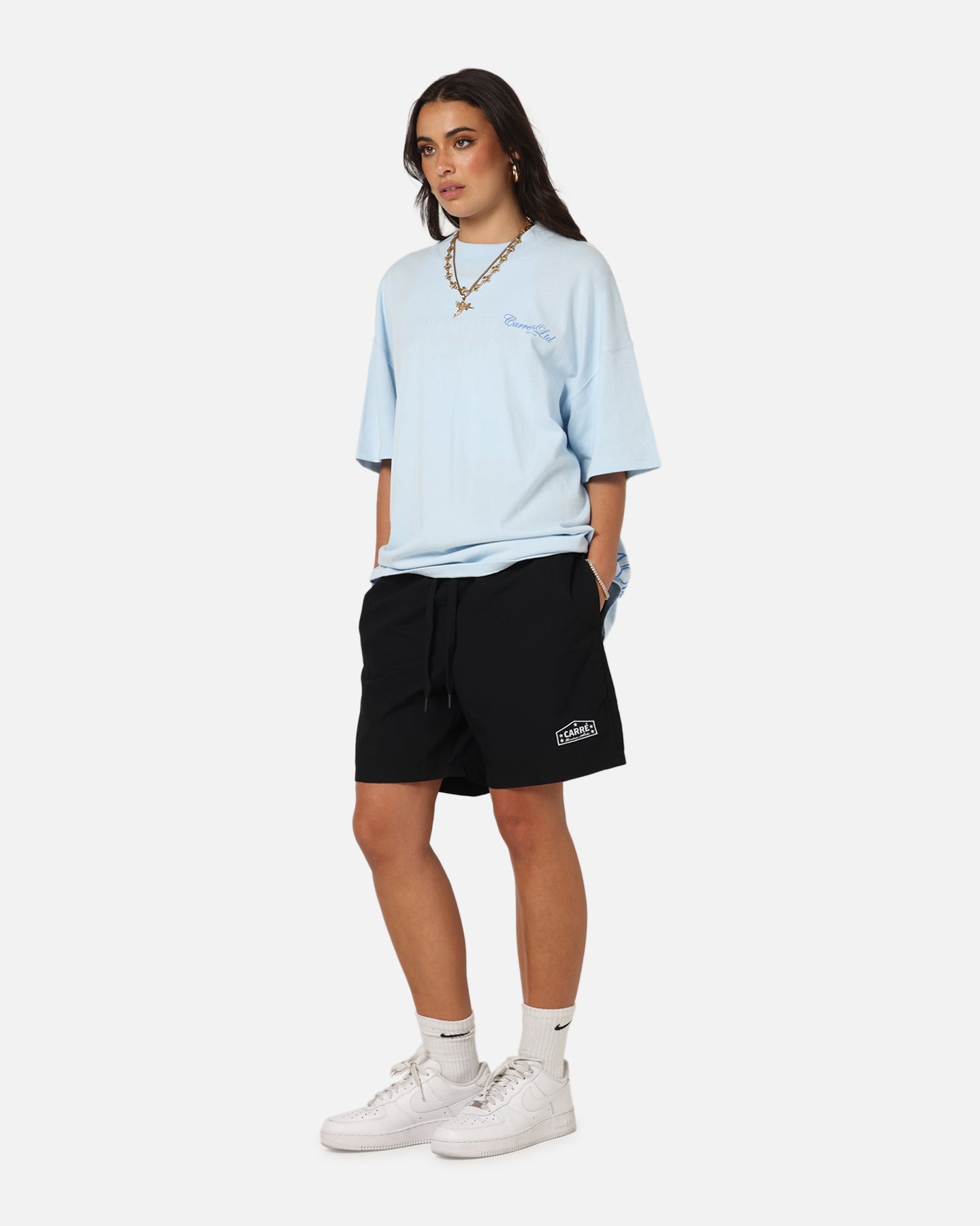 Carre Block Star Beach Shorts Black