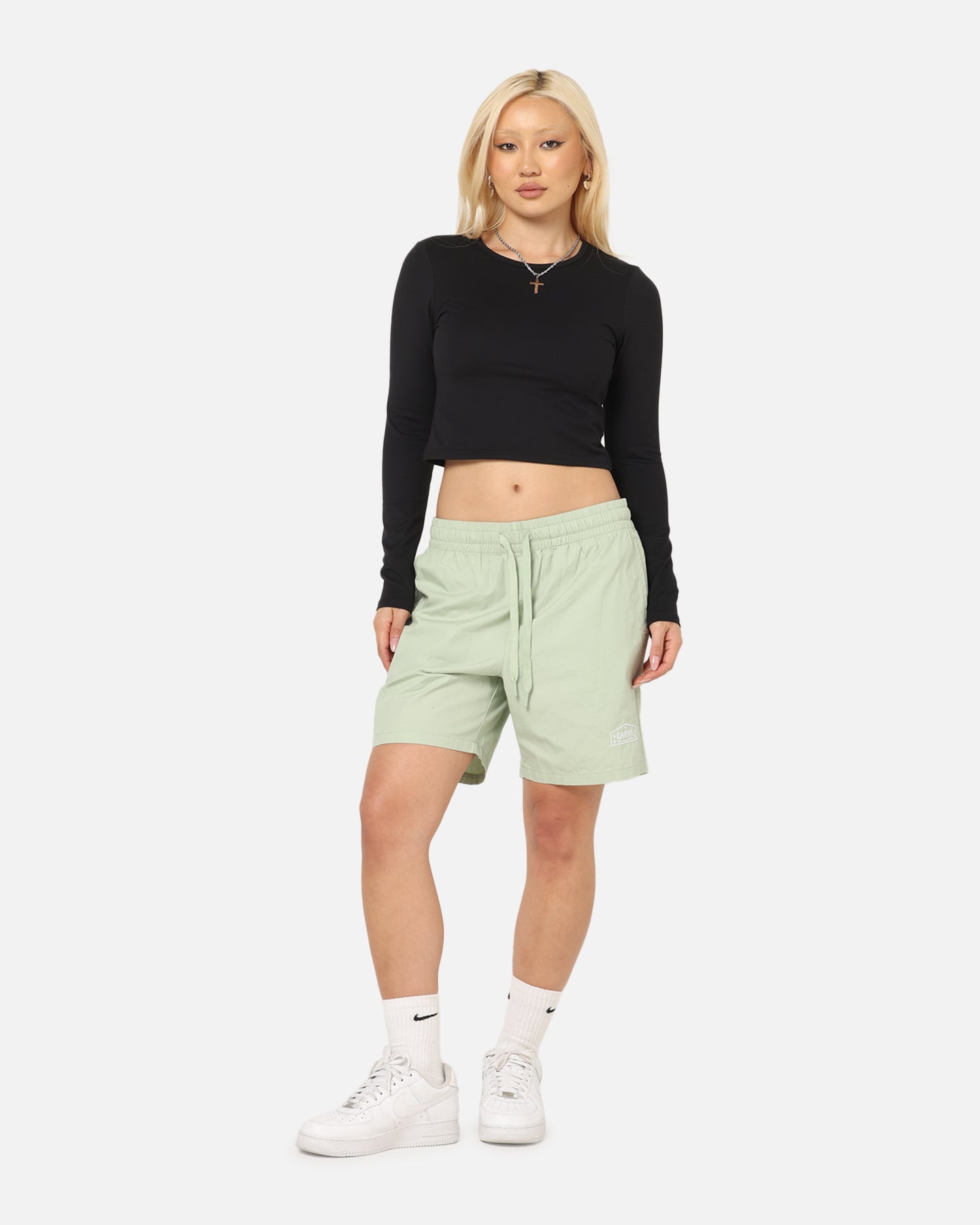 Carre Block Star Beach Shorts Sage