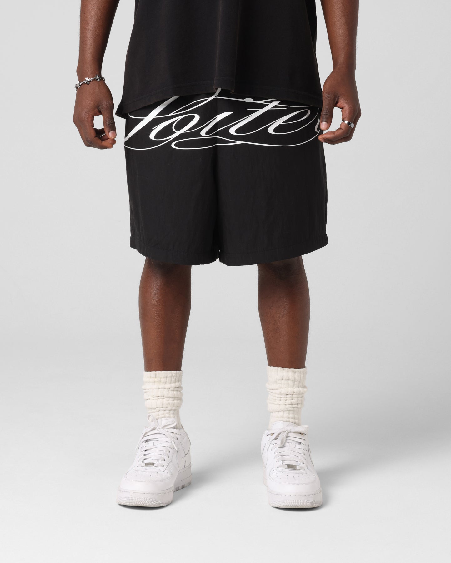 Loiter Script Walk Shorts Black