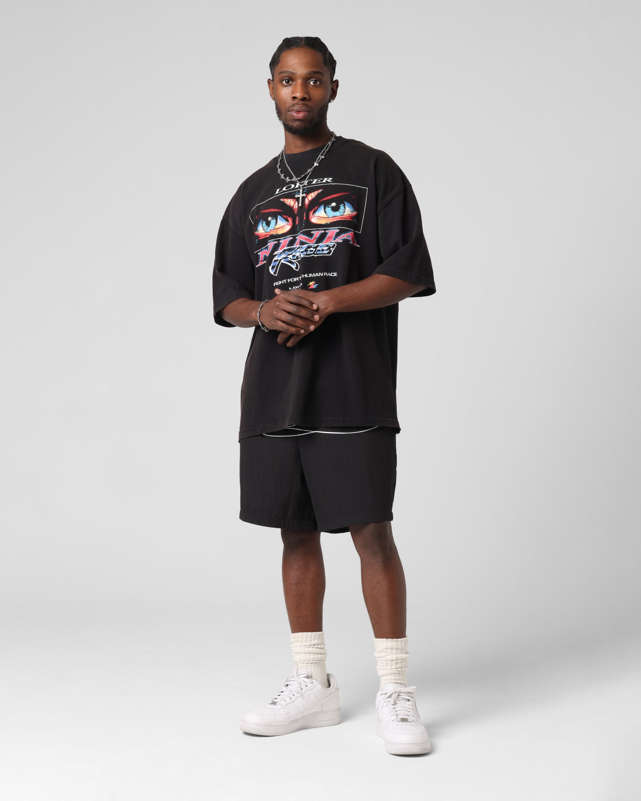 Loiter Script Walk Shorts Black